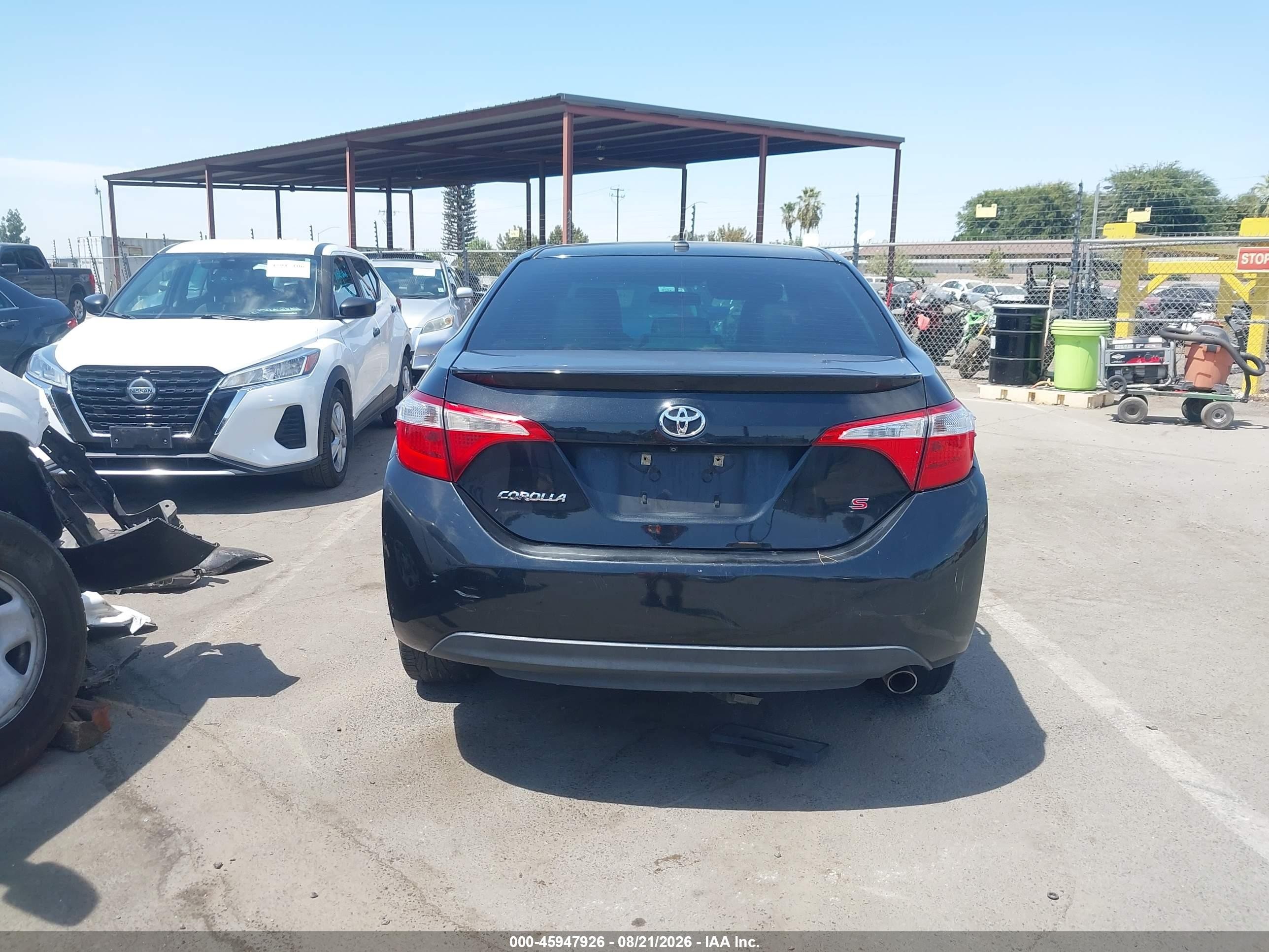 2015 Toyota Corolla S Plus Black vin: 2T1BURHE9FC260610