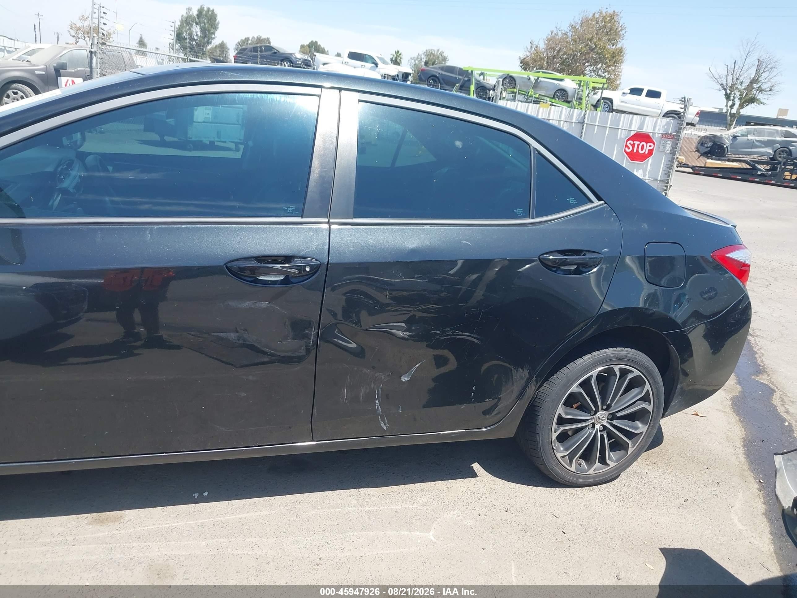 2015 Toyota Corolla S Plus Black vin: 2T1BURHE9FC260610