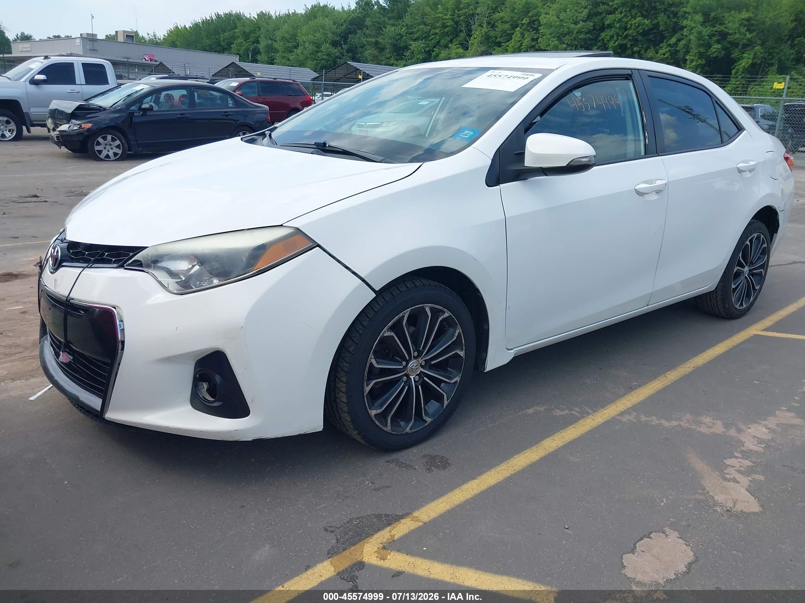 2015 Toyota Corolla S Plus White vin: 2T1BURHE9FC262910