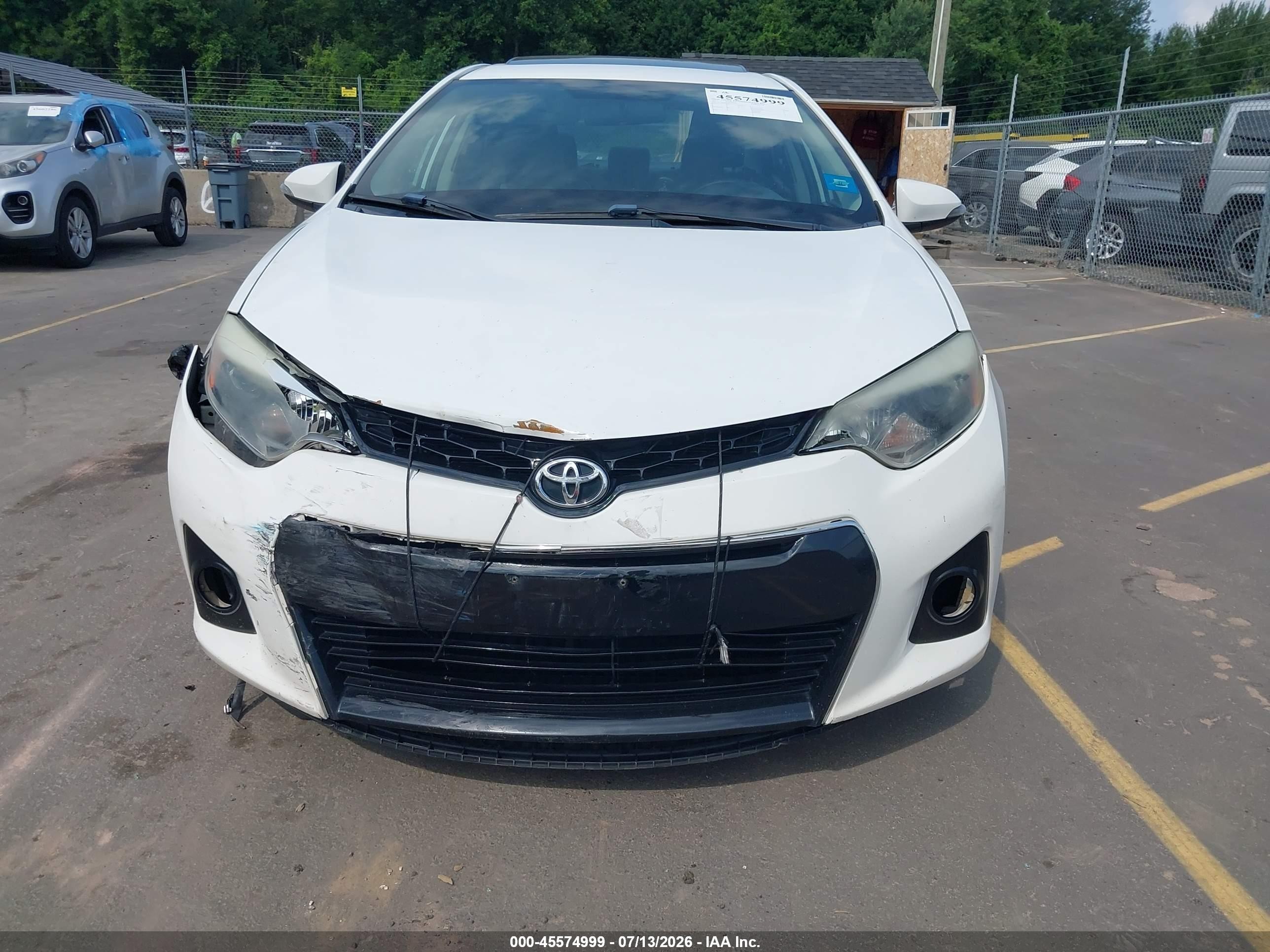 2015 Toyota Corolla S Plus White vin: 2T1BURHE9FC262910
