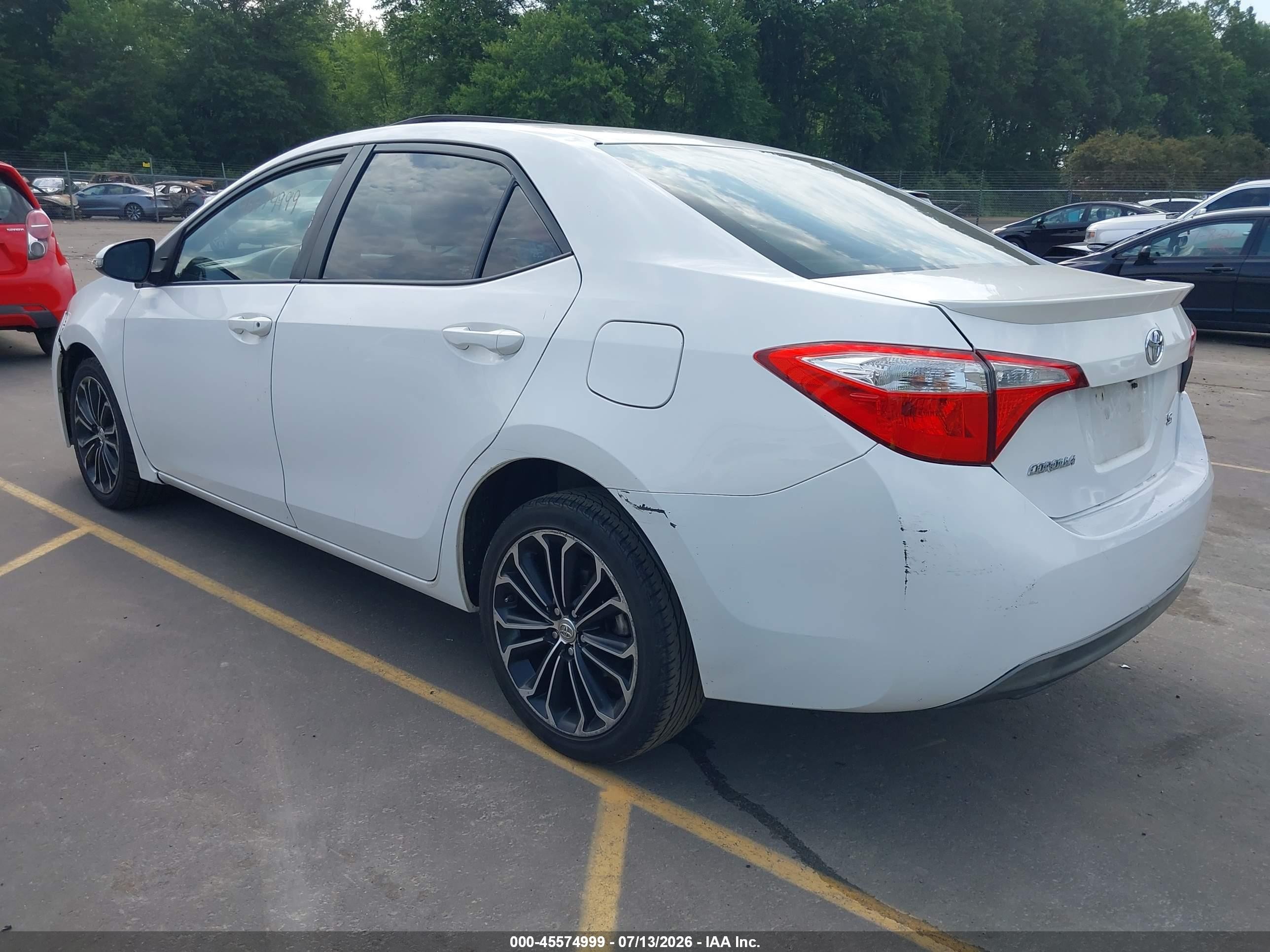2015 Toyota Corolla S Plus White vin: 2T1BURHE9FC262910