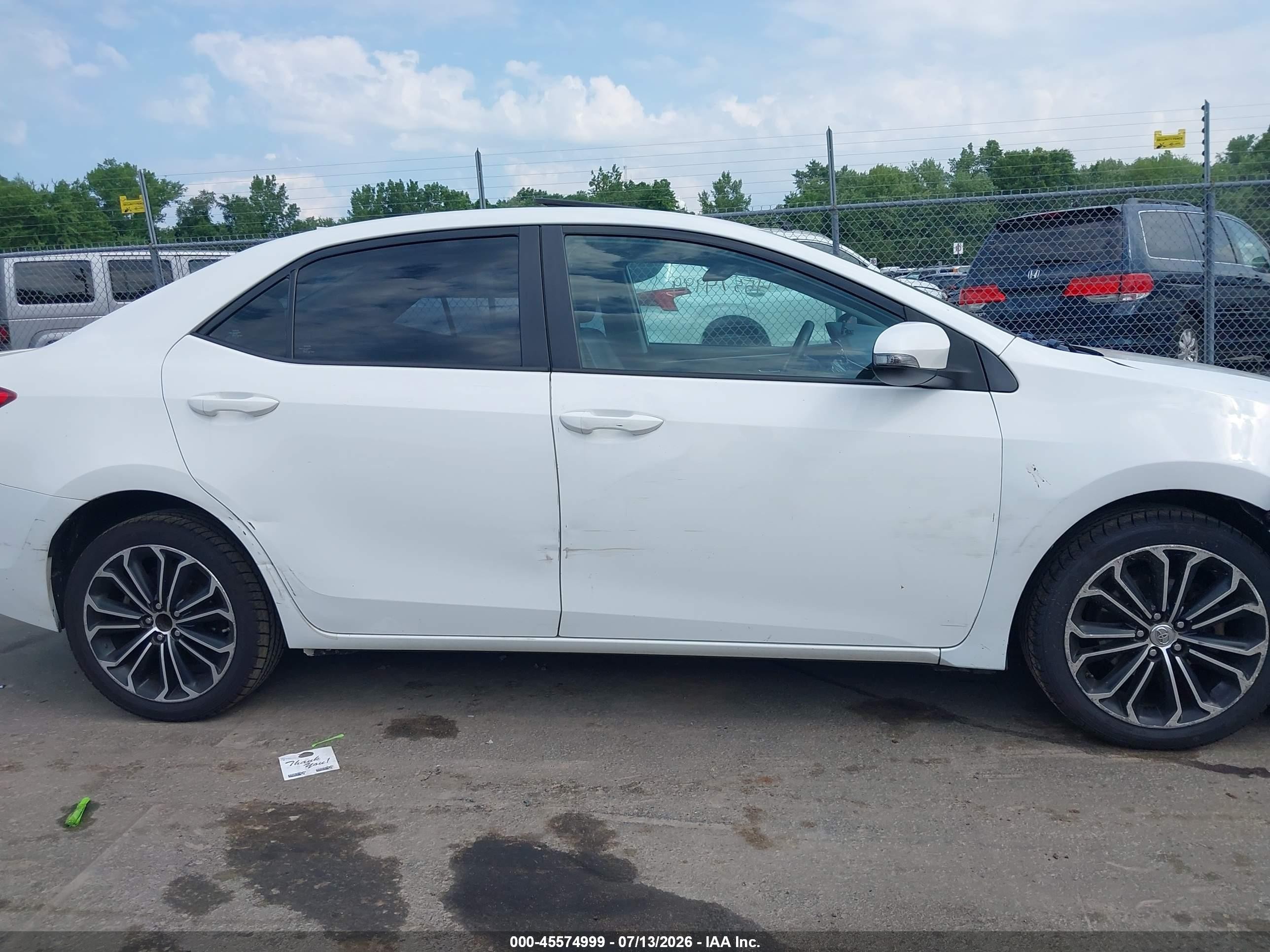 2015 Toyota Corolla S Plus White vin: 2T1BURHE9FC262910