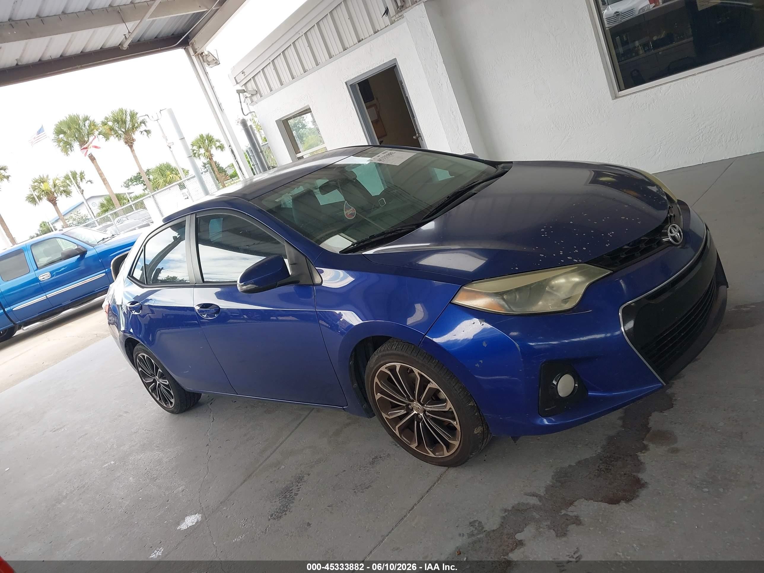 2015 Toyota Corolla S Plus Blue vin: 2T1BURHE9FC263295