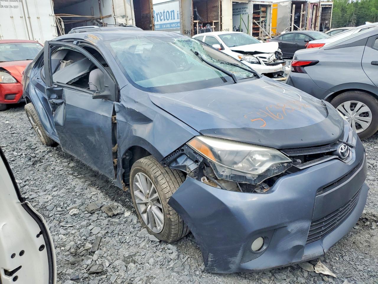 2015 Toyota Corolla L Charcoal vin: 2T1BURHE9FC288634