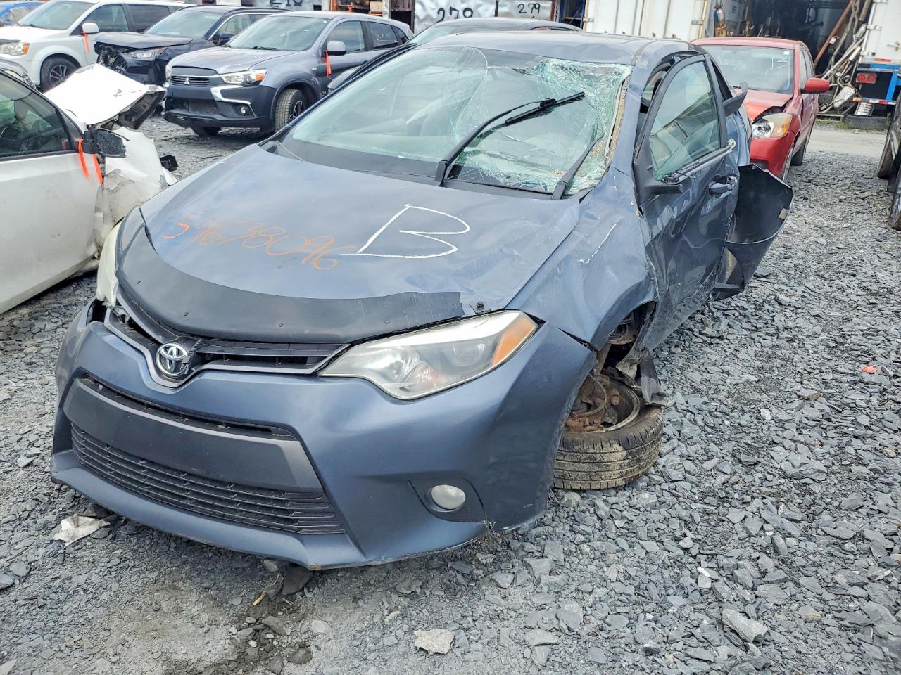 2015 Toyota Corolla L Charcoal vin: 2T1BURHE9FC288634