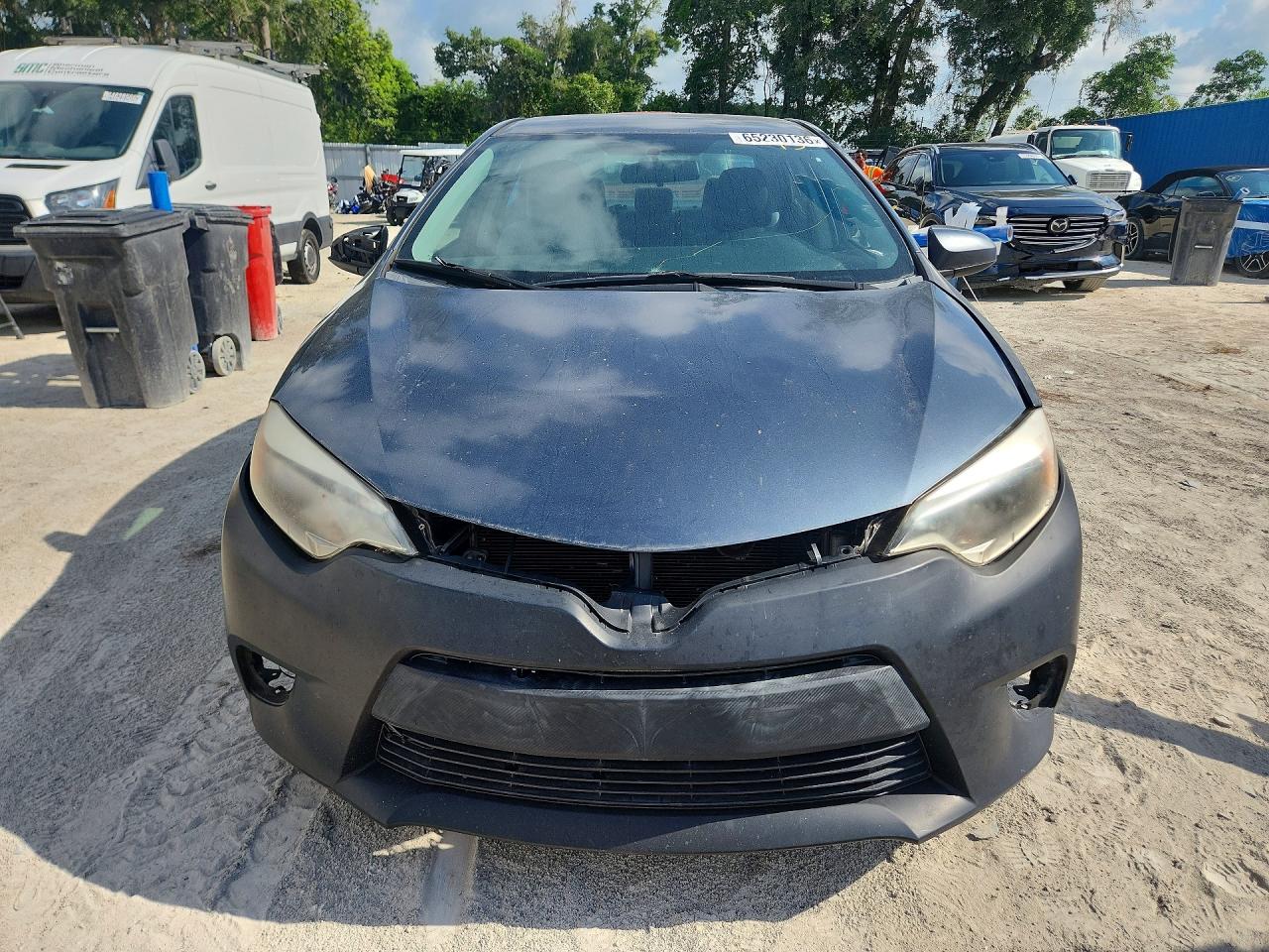 2015 Toyota Corolla L Серый vin: 2T1BURHE9FC323124