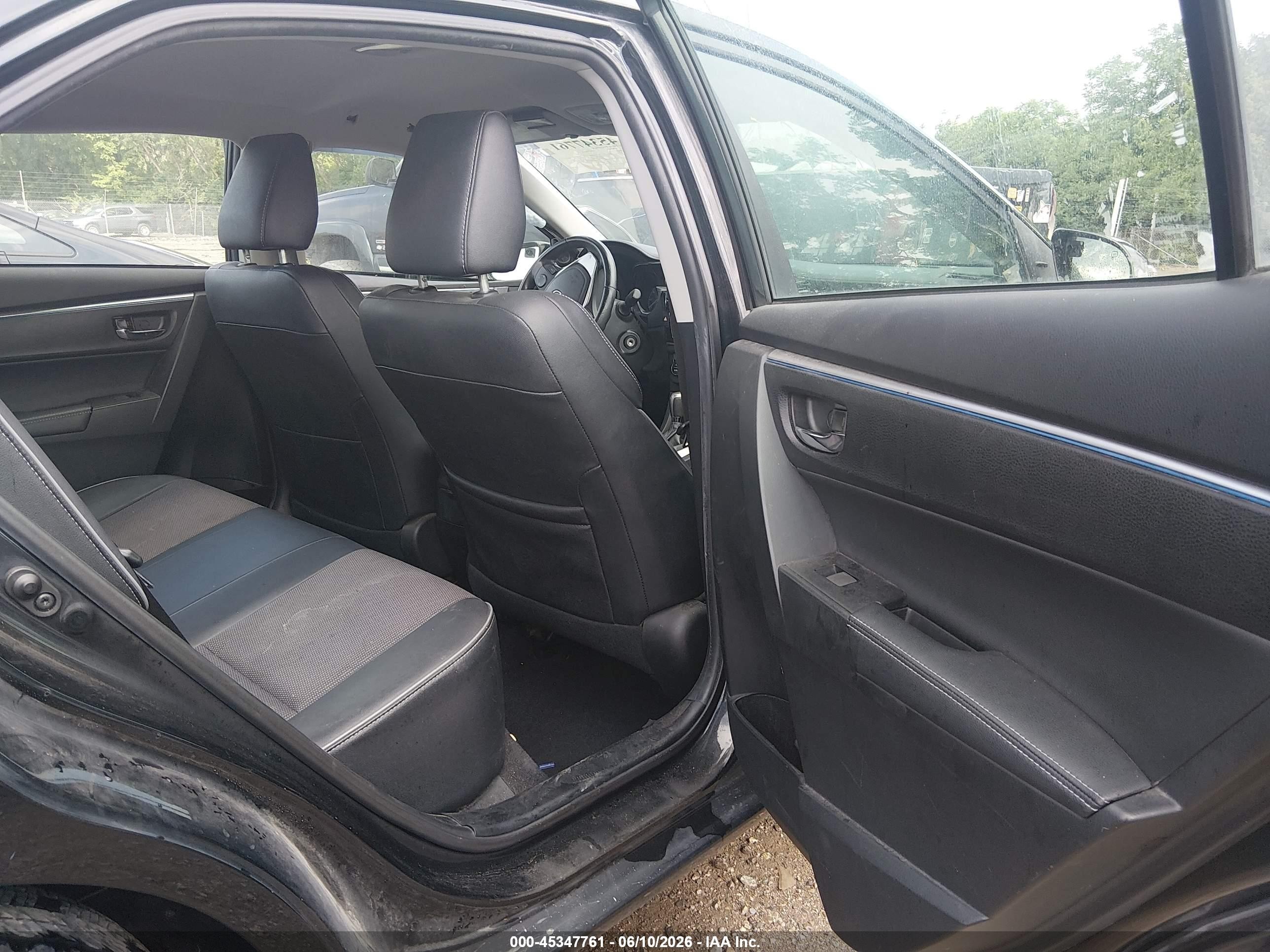 2015 Toyota Corolla S Black vin: 2T1BURHE9FC332373
