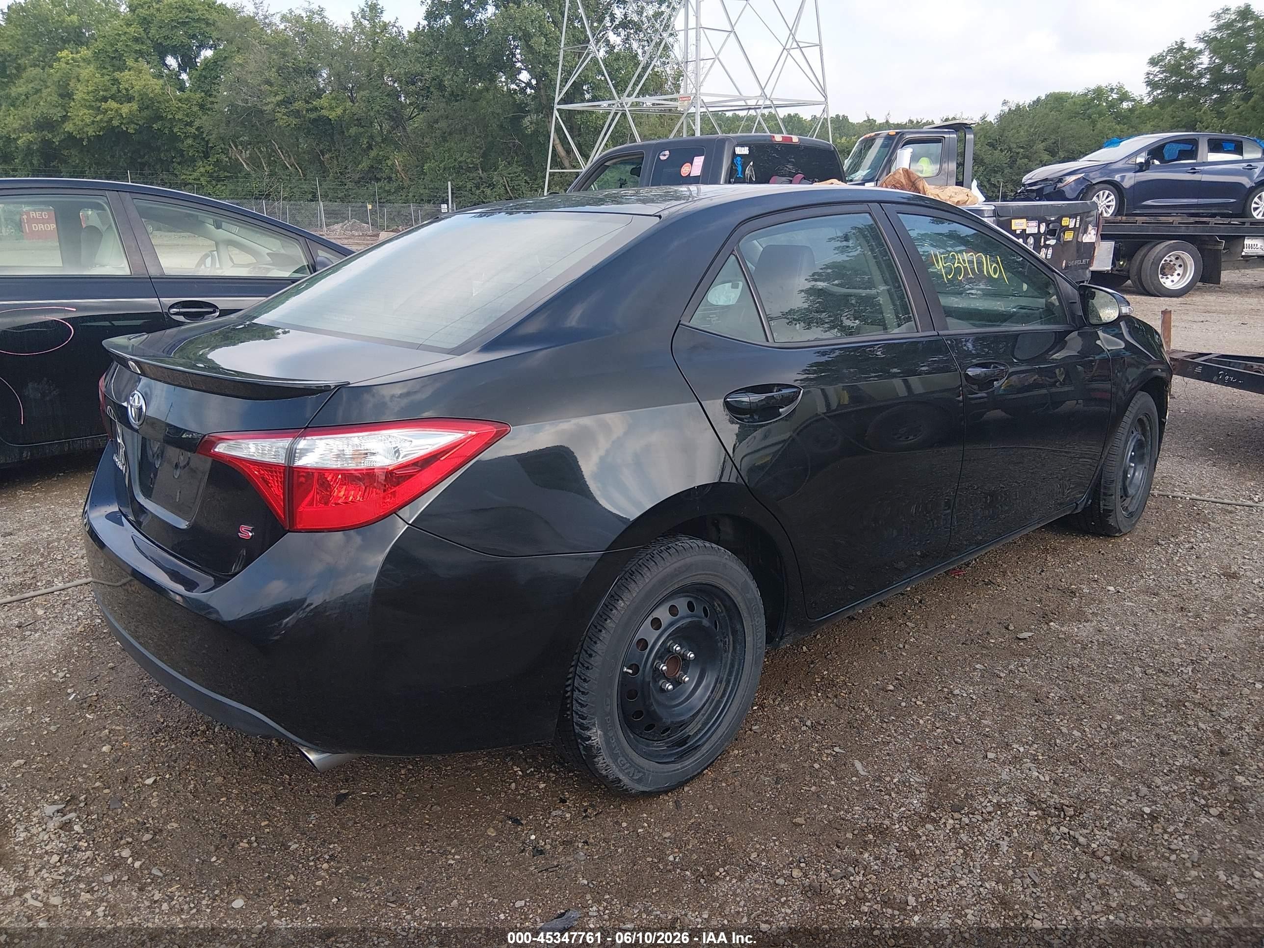 2015 Toyota Corolla S Black vin: 2T1BURHE9FC332373
