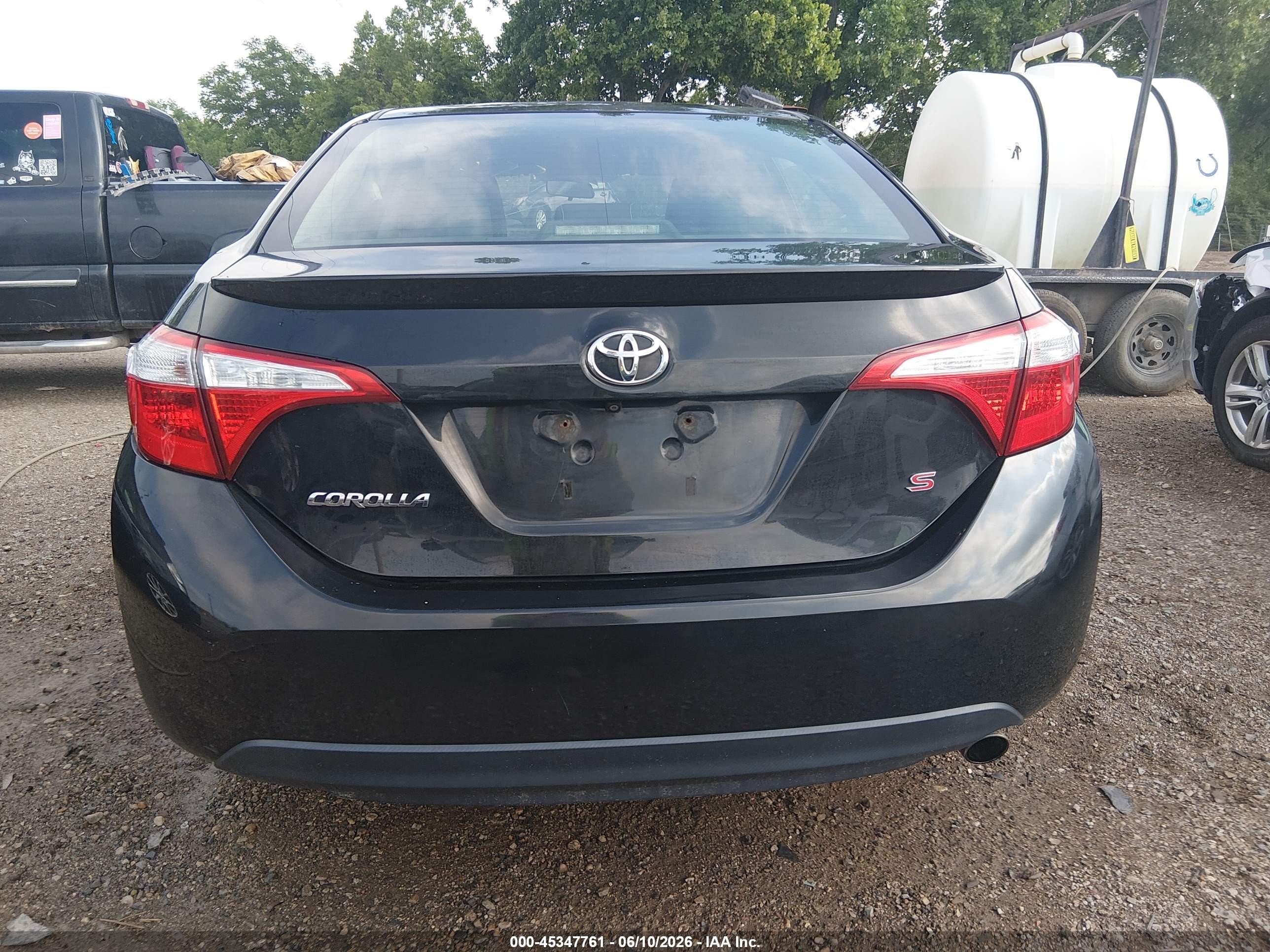 2015 Toyota Corolla S Black vin: 2T1BURHE9FC332373