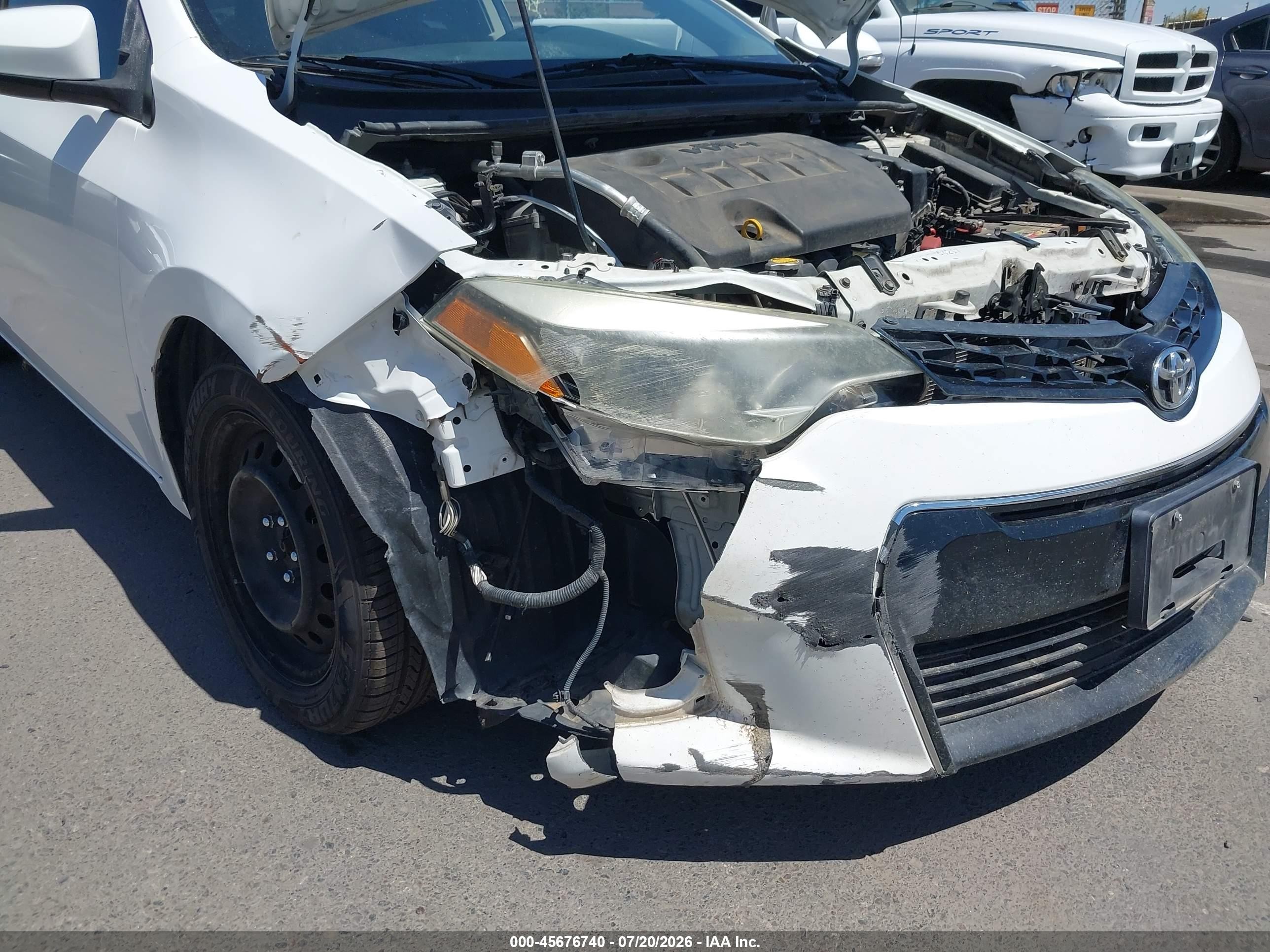 2015 Toyota Corolla S Белый vin: 2T1BURHE9FC333569