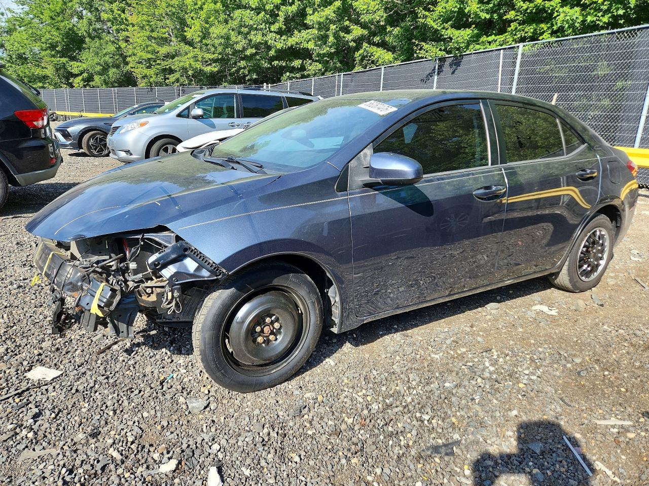 2015 Toyota Corolla L Blue vin: 2T1BURHE9FC349416