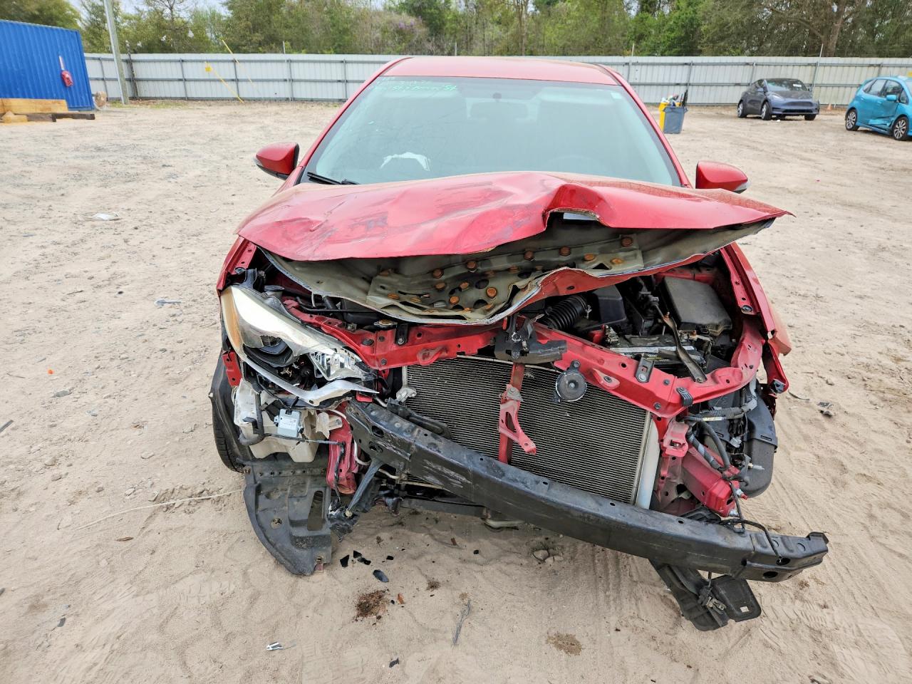 2015 Toyota Corolla S Red vin: 2T1BURHE9FC353174