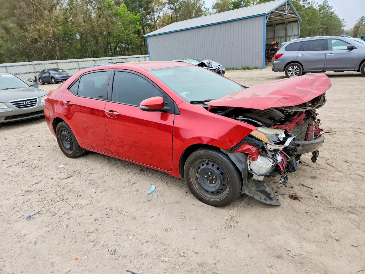 2015 Toyota Corolla S Red vin: 2T1BURHE9FC353174