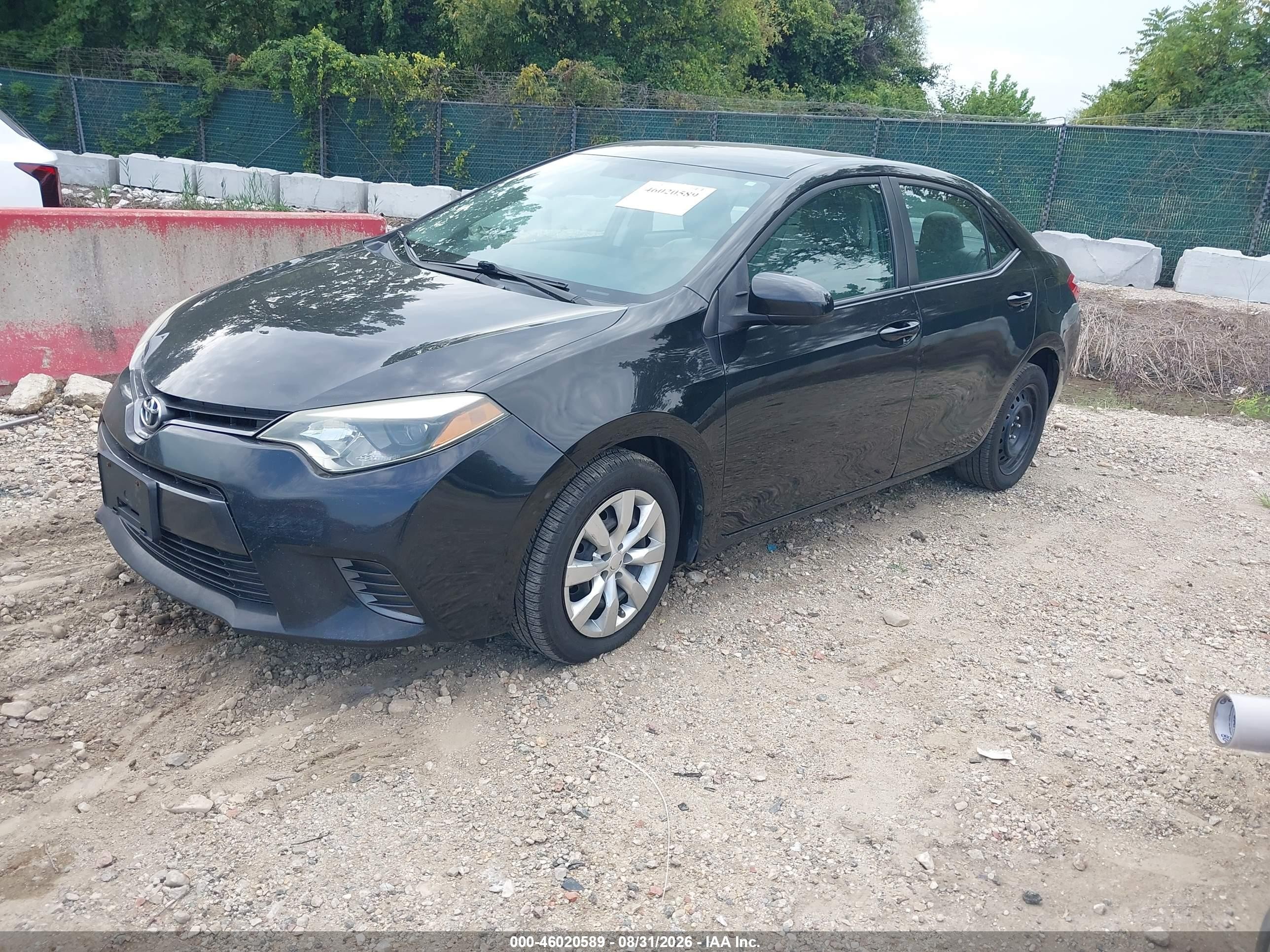 2015 Toyota Corolla Le Black vin: 2T1BURHE9FC380018