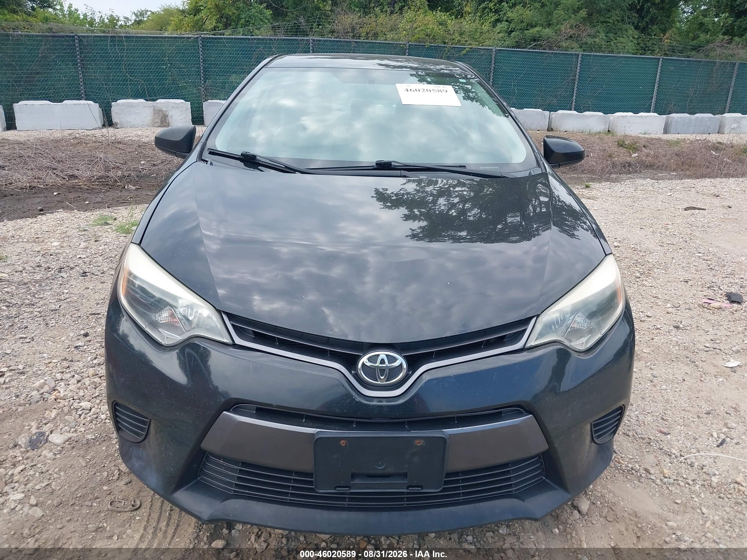 2015 Toyota Corolla Le Black vin: 2T1BURHE9FC380018
