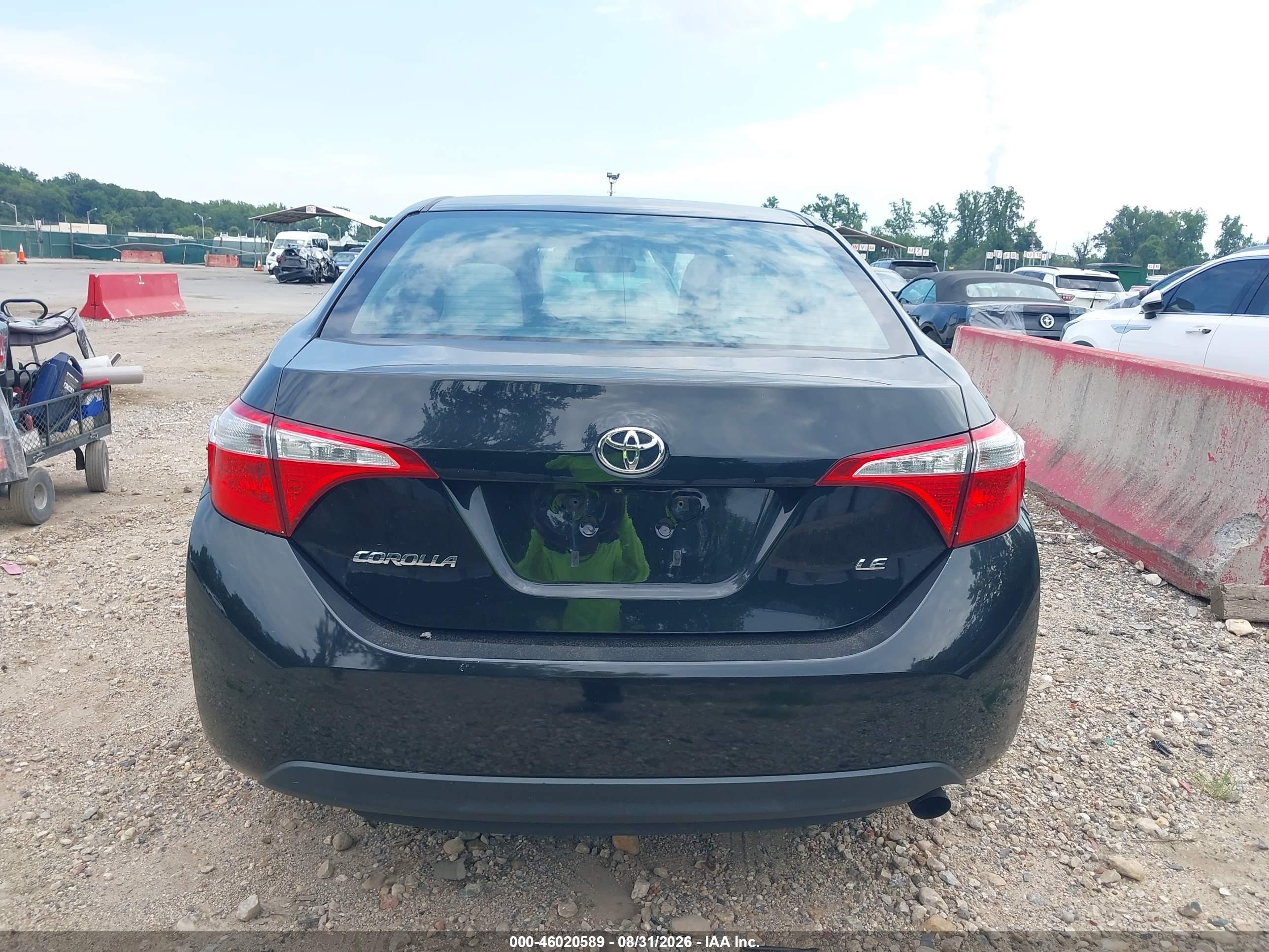 2015 Toyota Corolla Le Black vin: 2T1BURHE9FC380018
