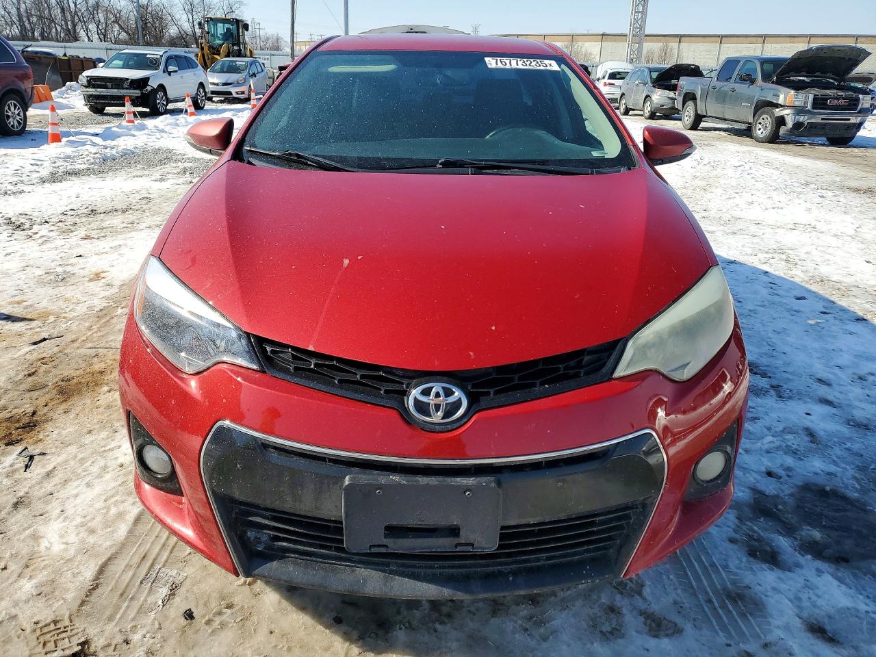 2015 Toyota Corolla L Red vin: 2T1BURHE9FC394114