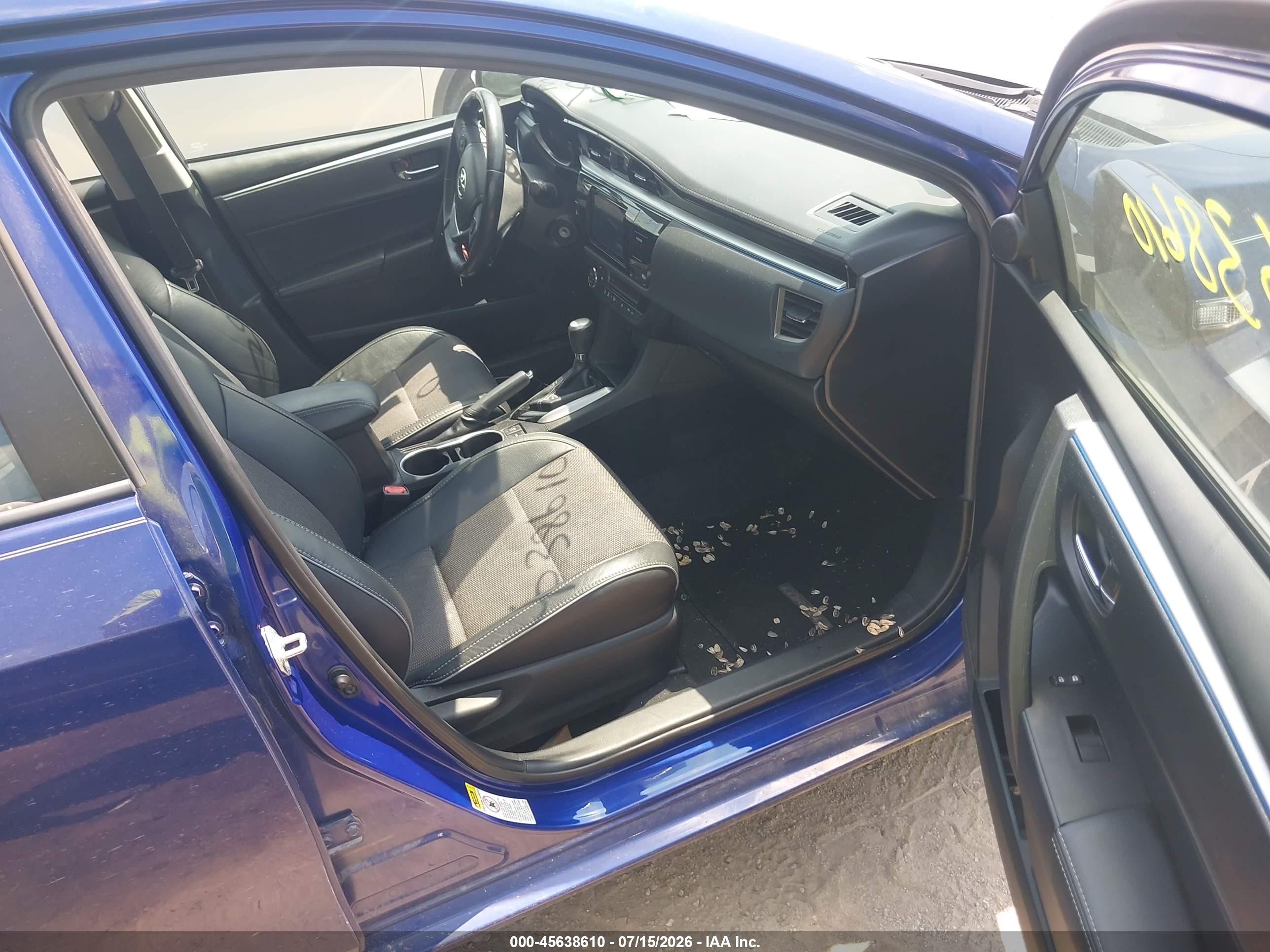 2015 Toyota Corolla S Plus Blue vin: 2T1BURHE9FC402146