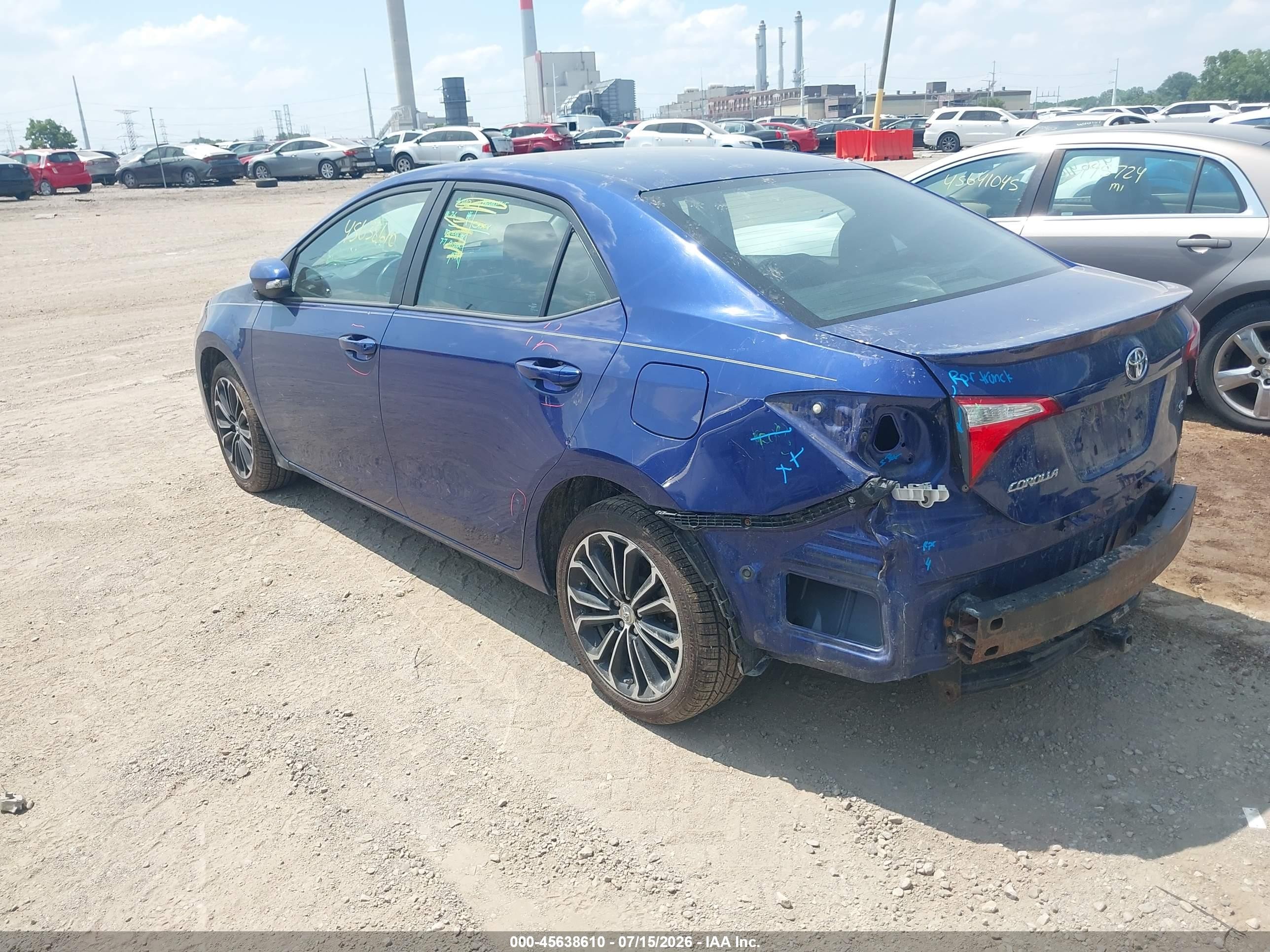 2015 Toyota Corolla S Plus Blue vin: 2T1BURHE9FC402146