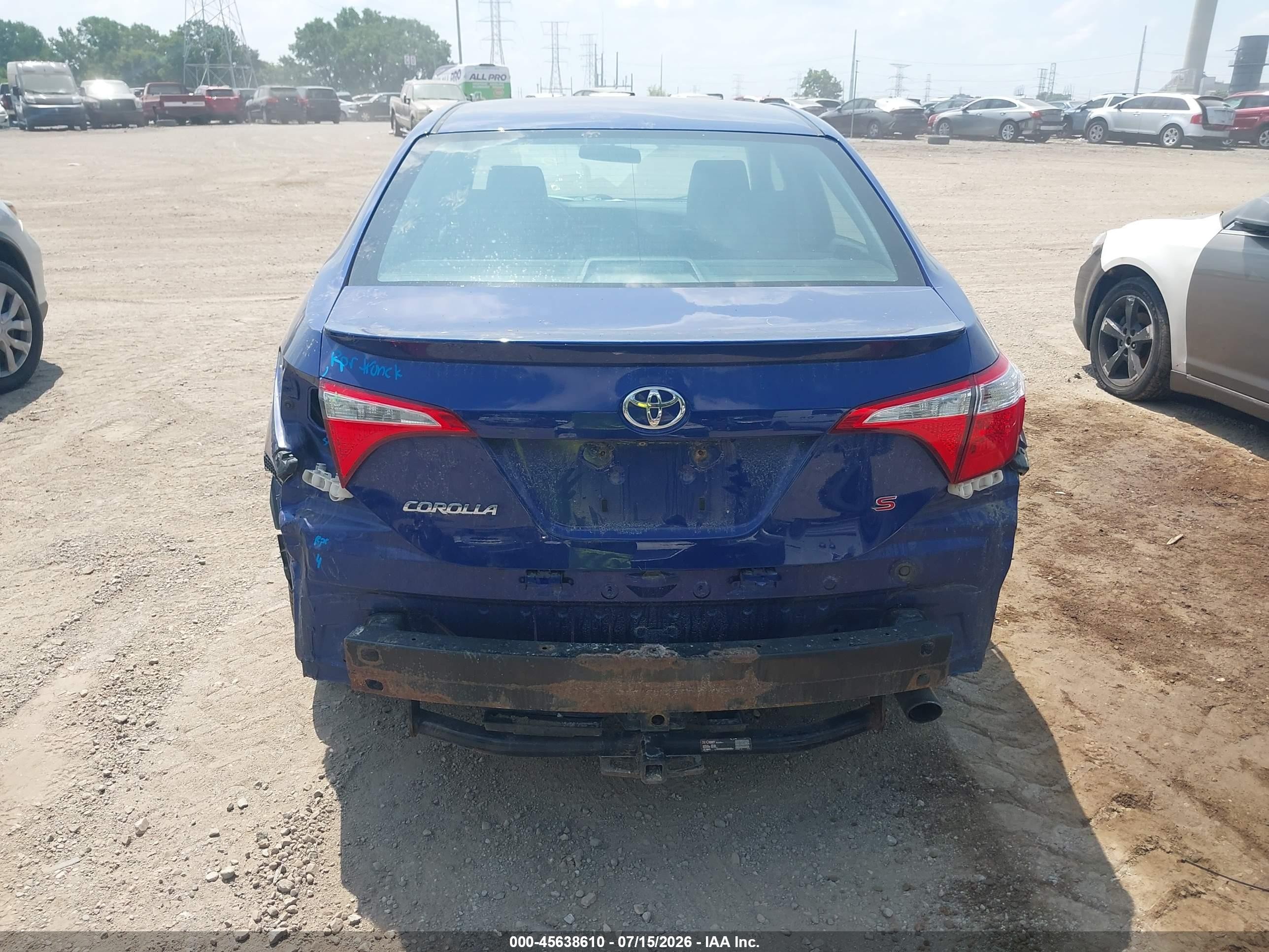 2015 Toyota Corolla S Plus Blue vin: 2T1BURHE9FC402146