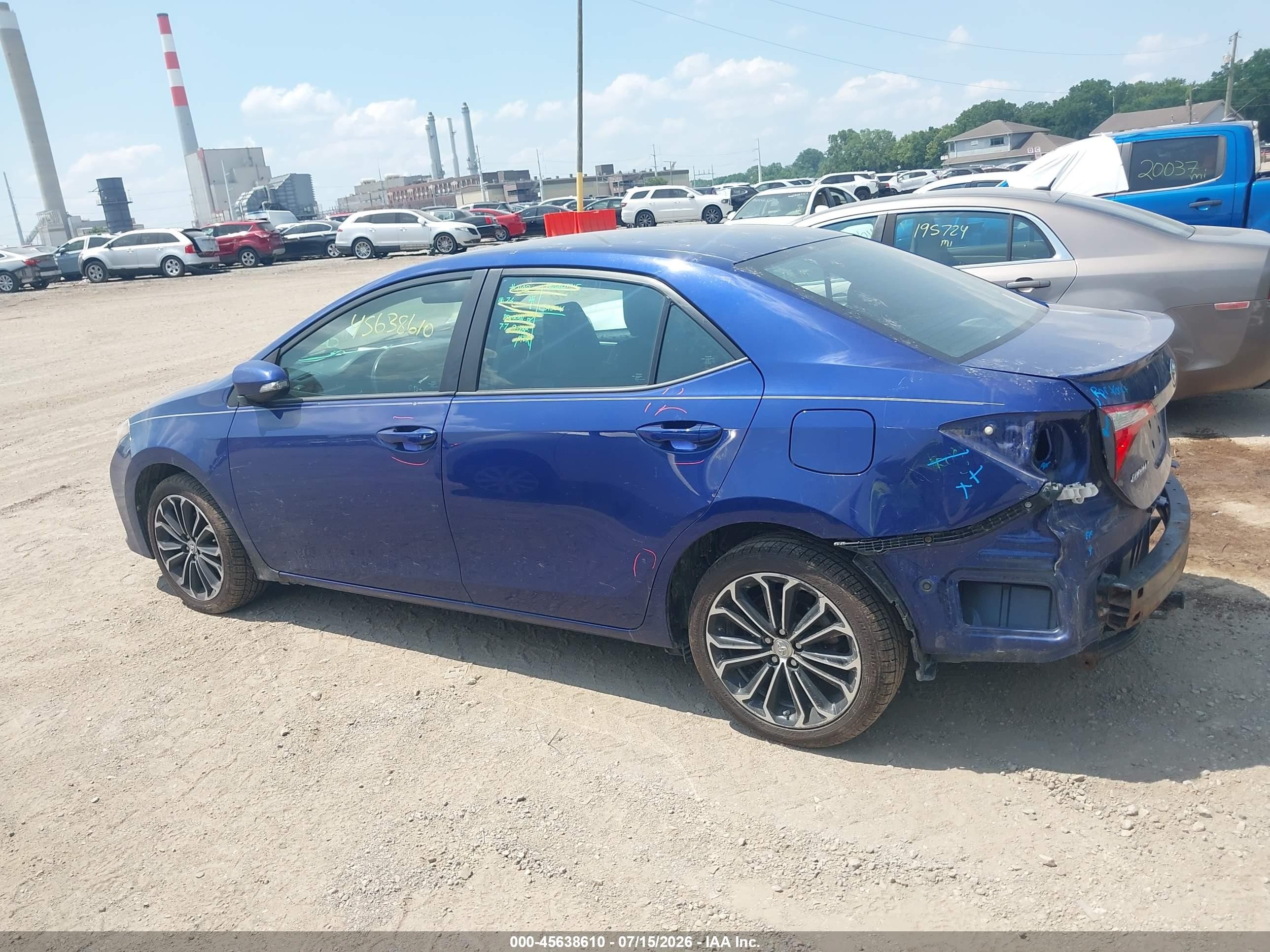 2015 Toyota Corolla S Plus Blue vin: 2T1BURHE9FC402146
