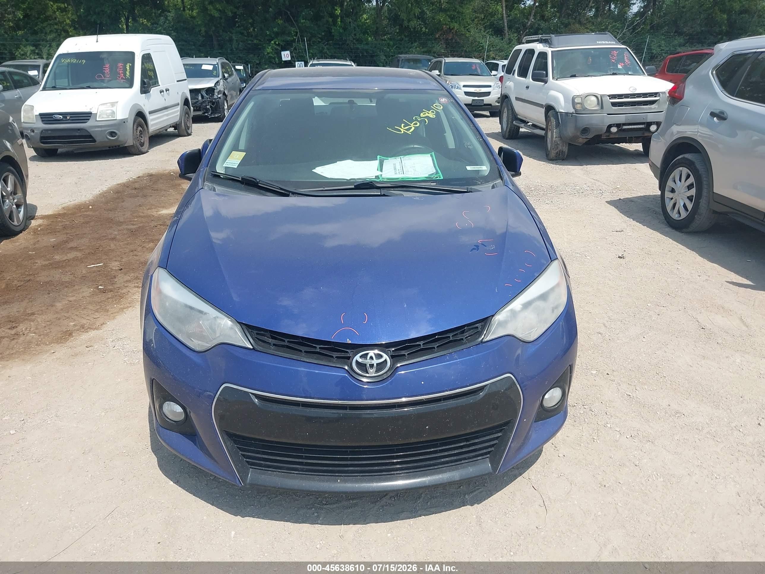 2015 Toyota Corolla S Plus Blue vin: 2T1BURHE9FC402146