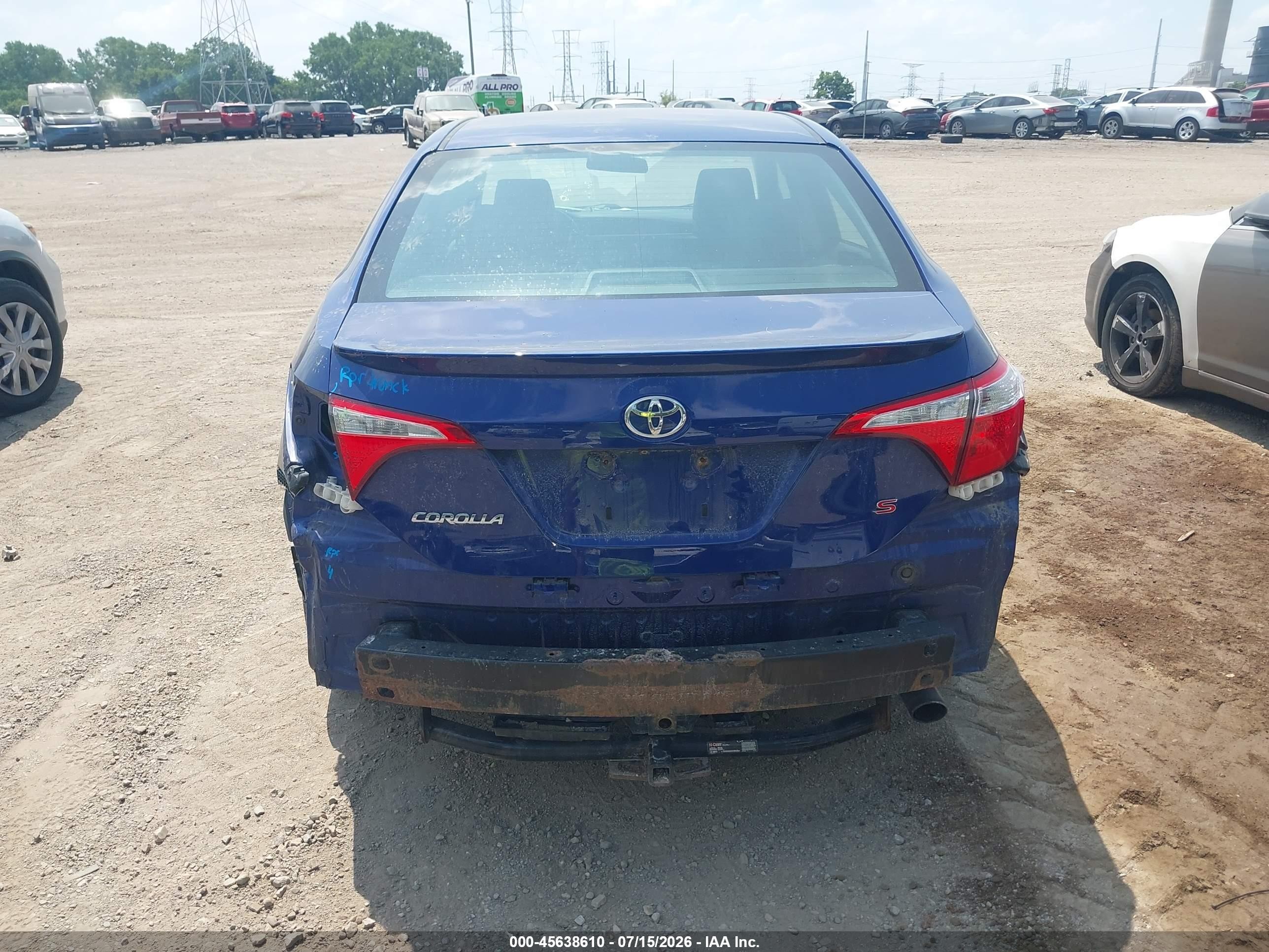 2015 Toyota Corolla S Plus Blue vin: 2T1BURHE9FC402146