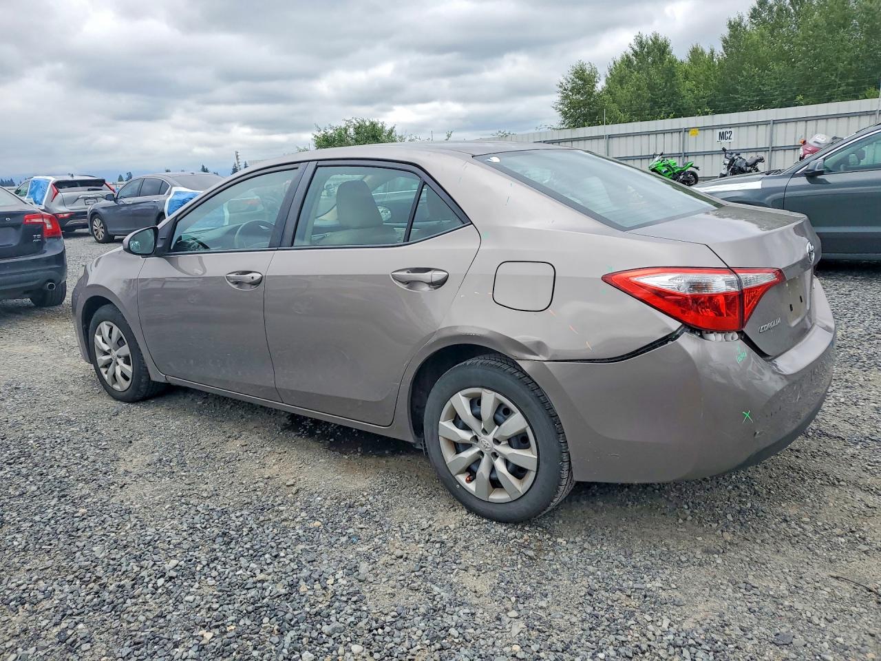 2015 Toyota Corolla Le Серый vin: 2T1BURHE9FC403460