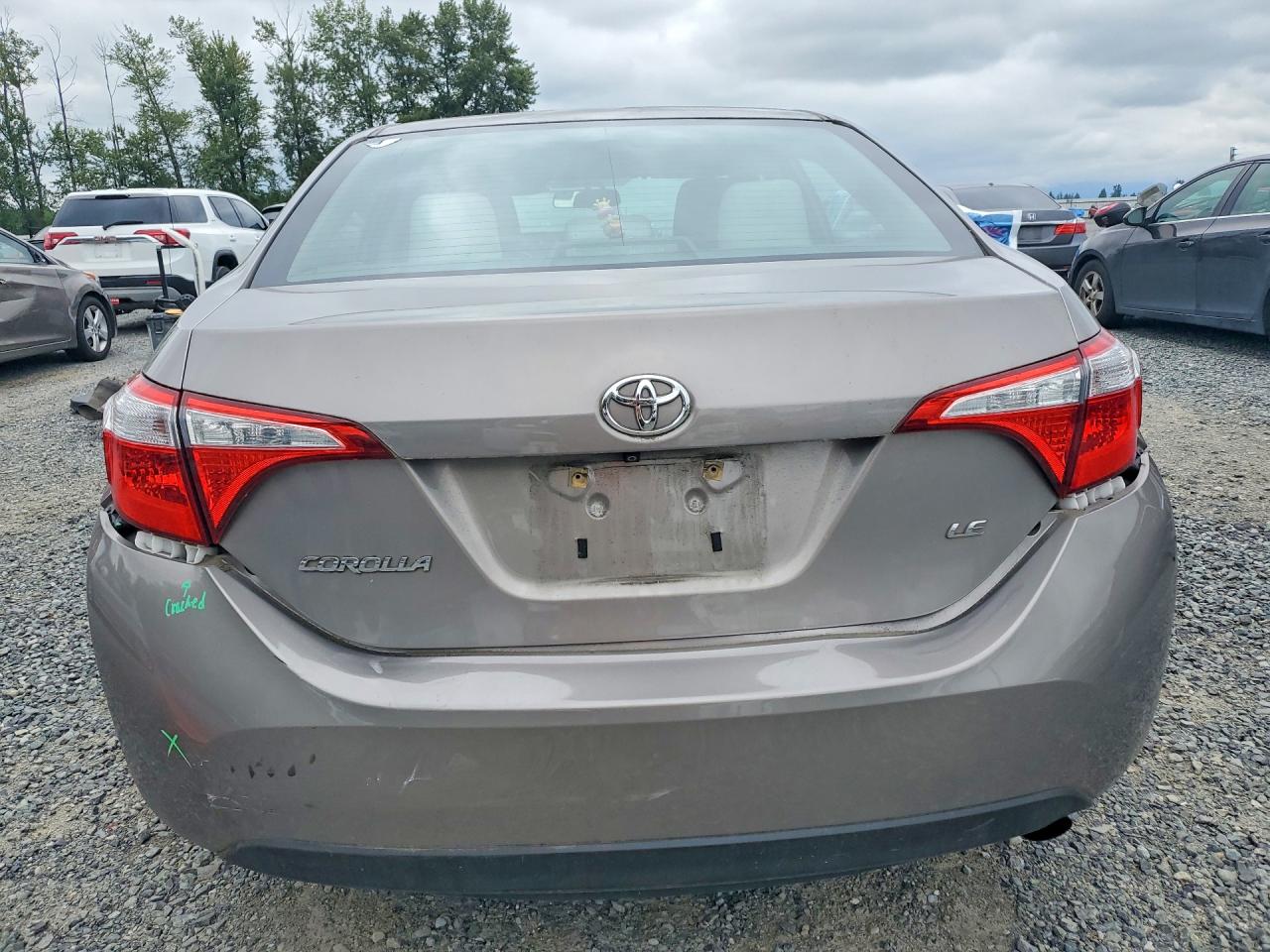 2015 Toyota Corolla Le Серый vin: 2T1BURHE9FC403460