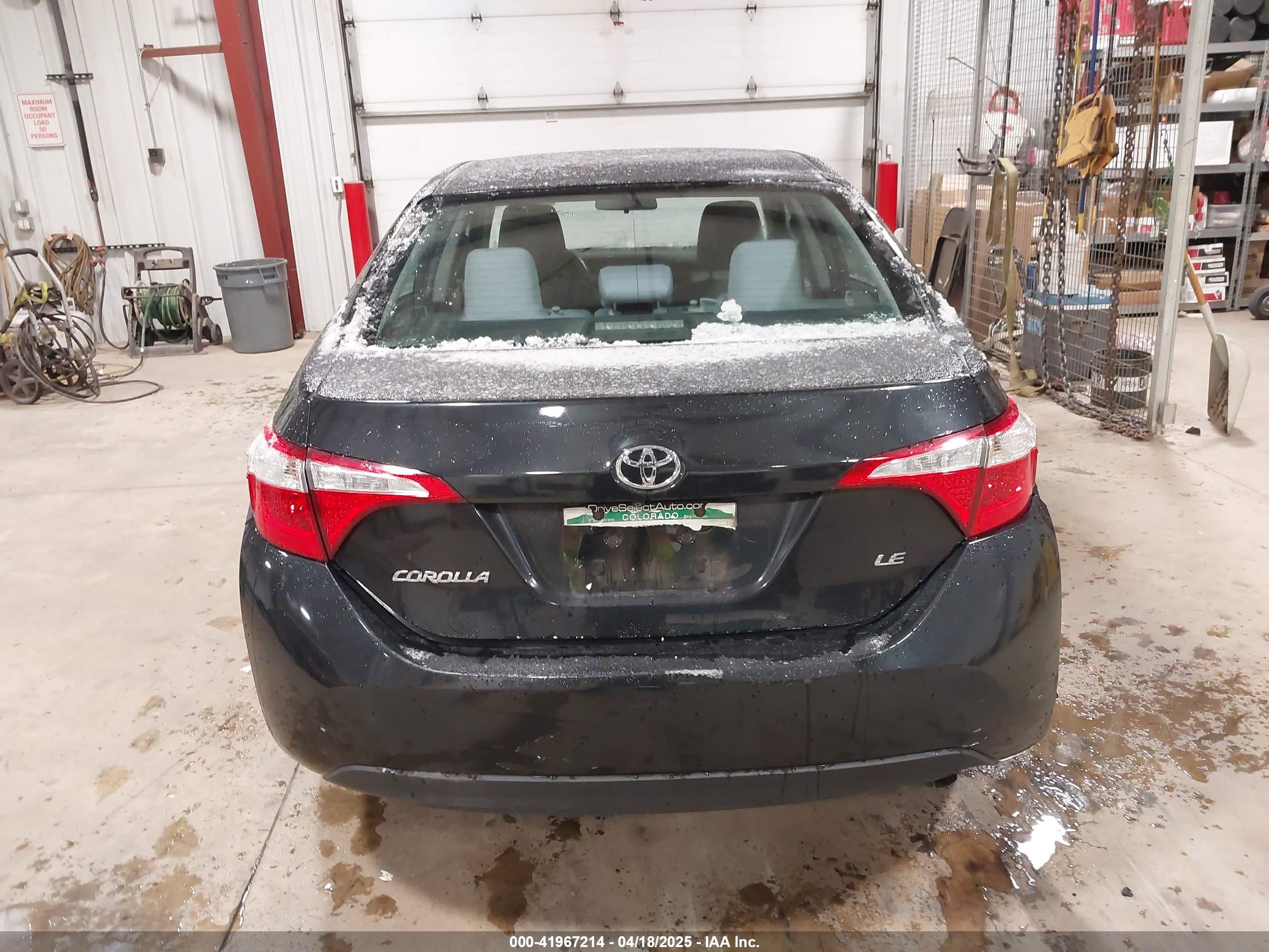 2015 Toyota Corolla Le Black vin: 2T1BURHE9FC415480