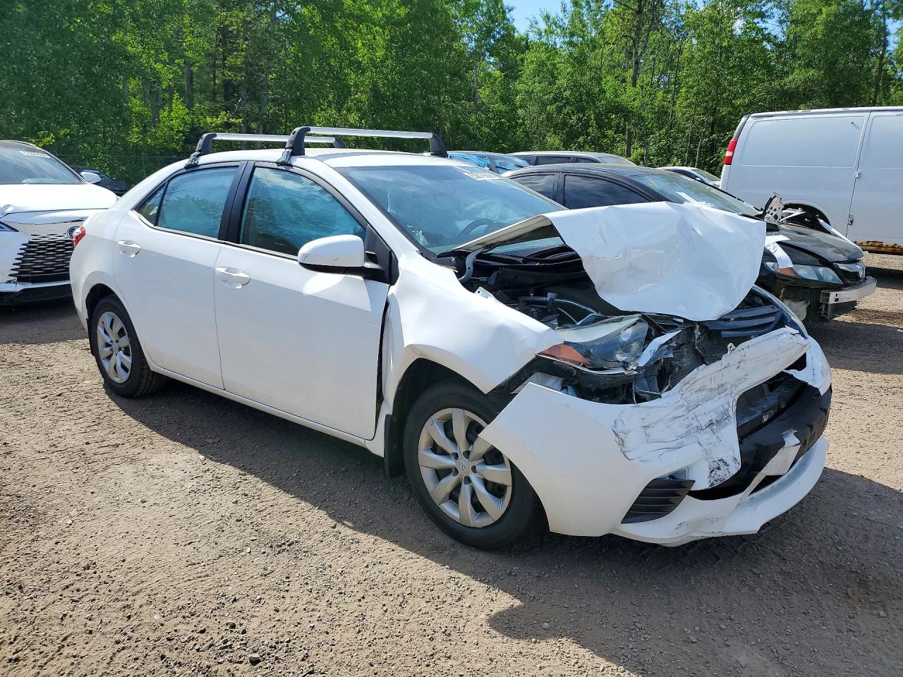 2015 Toyota Corolla L White vin: 2T1BURHE9FC445417