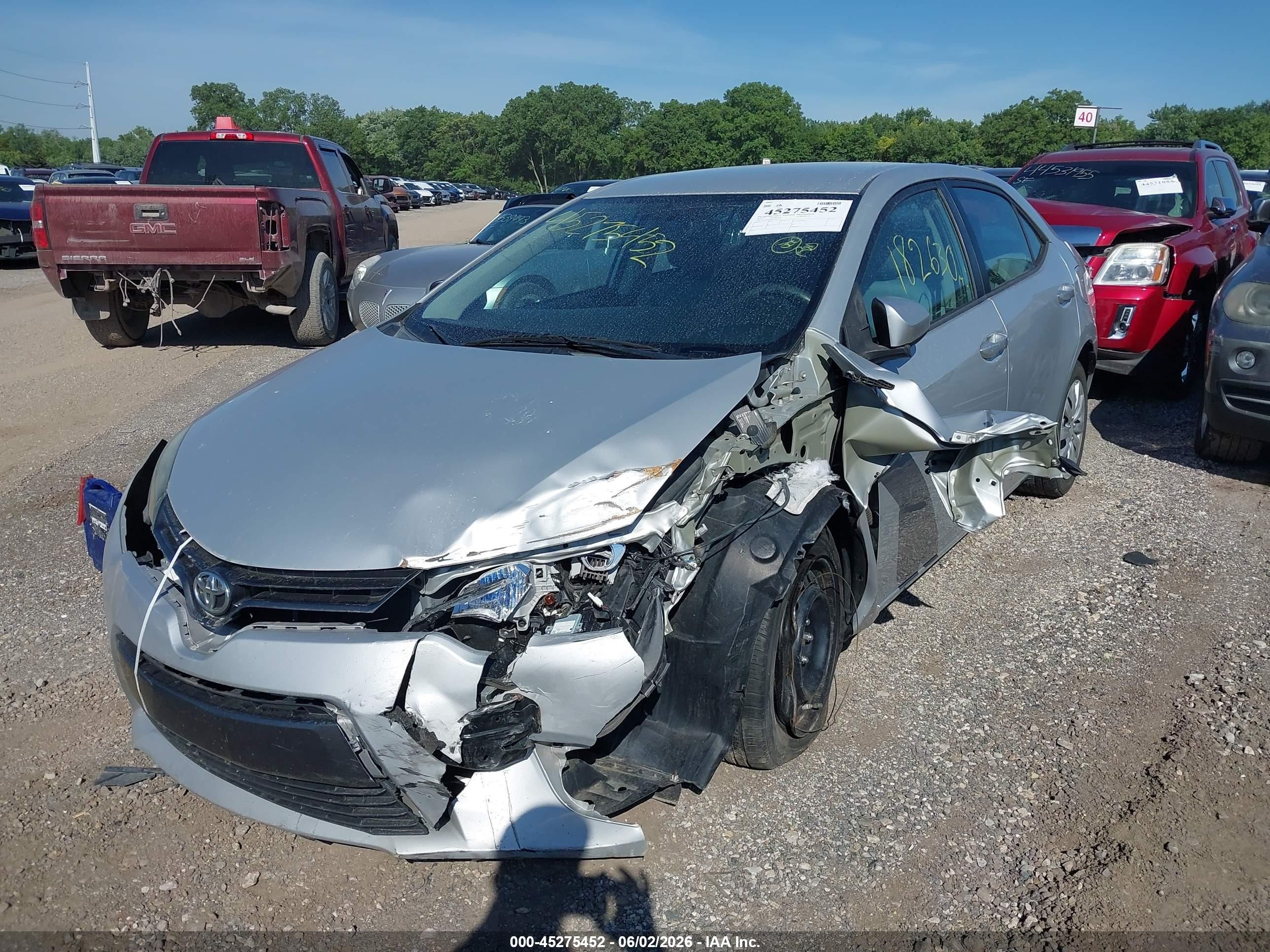 2015 Toyota Corolla Le Silver vin: 2T1BURHE9FC457714