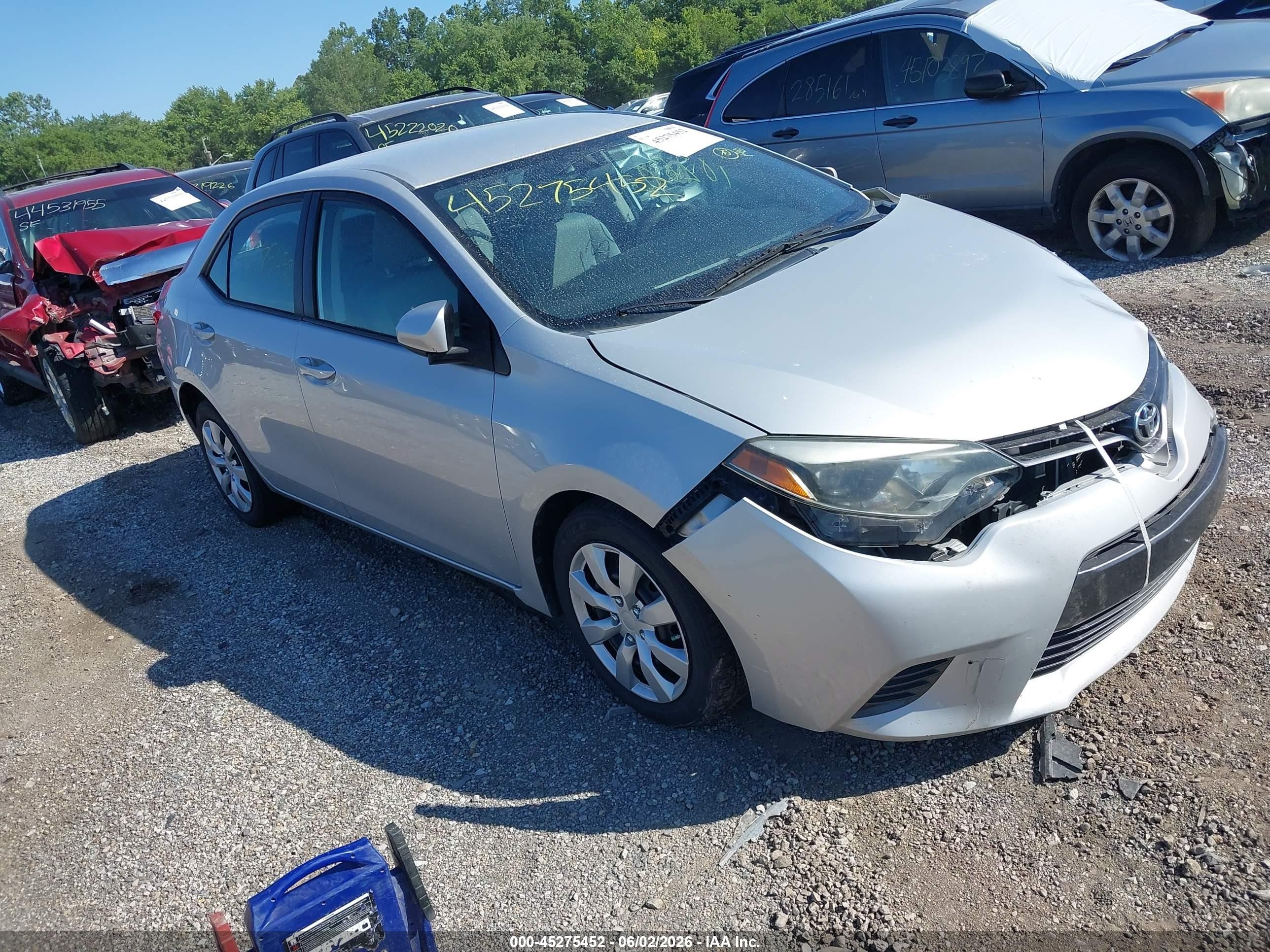 2015 Toyota Corolla Le Silver vin: 2T1BURHE9FC457714