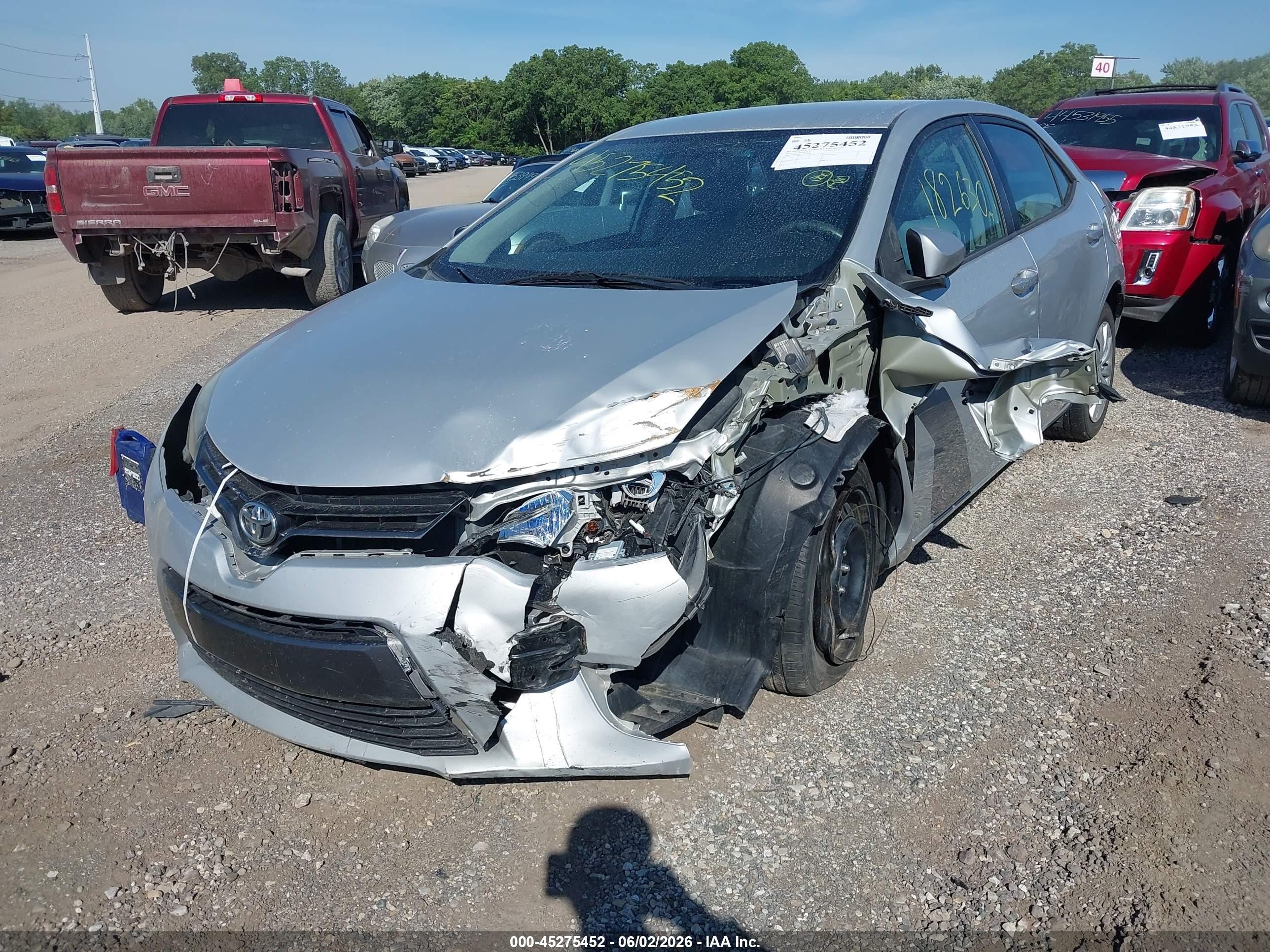 2015 Toyota Corolla Le Silver vin: 2T1BURHE9FC457714