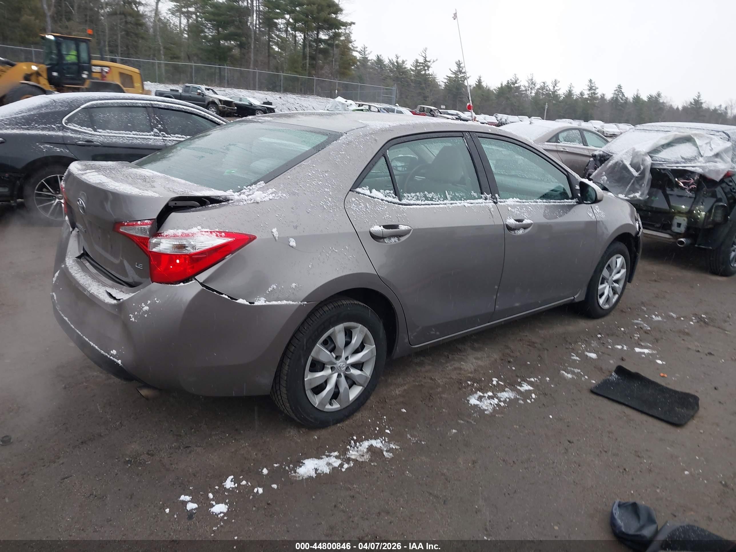 2015 Toyota Corolla Le Gray vin: 2T1BURHE9FC460886