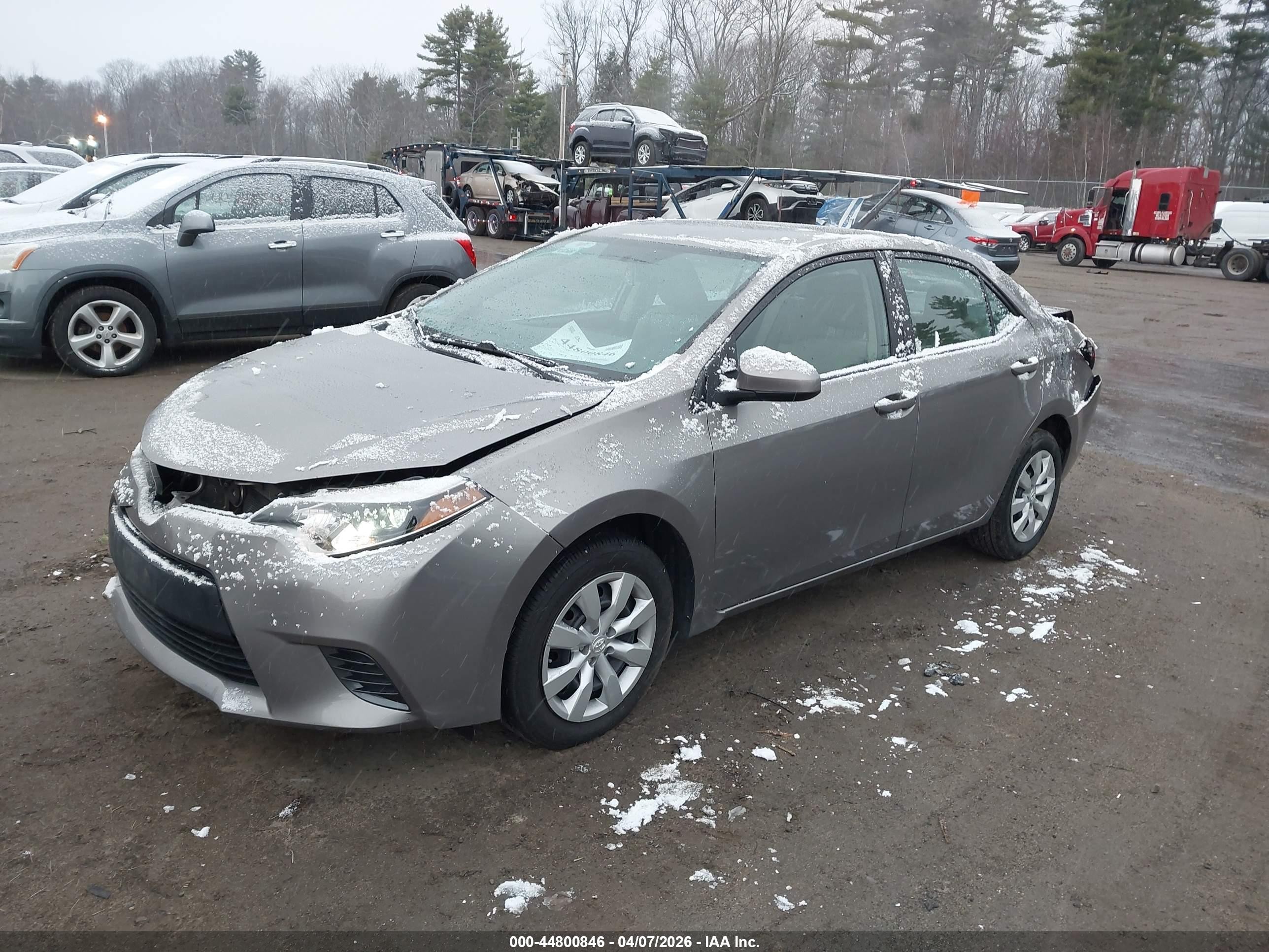 2015 Toyota Corolla Le Gray vin: 2T1BURHE9FC460886