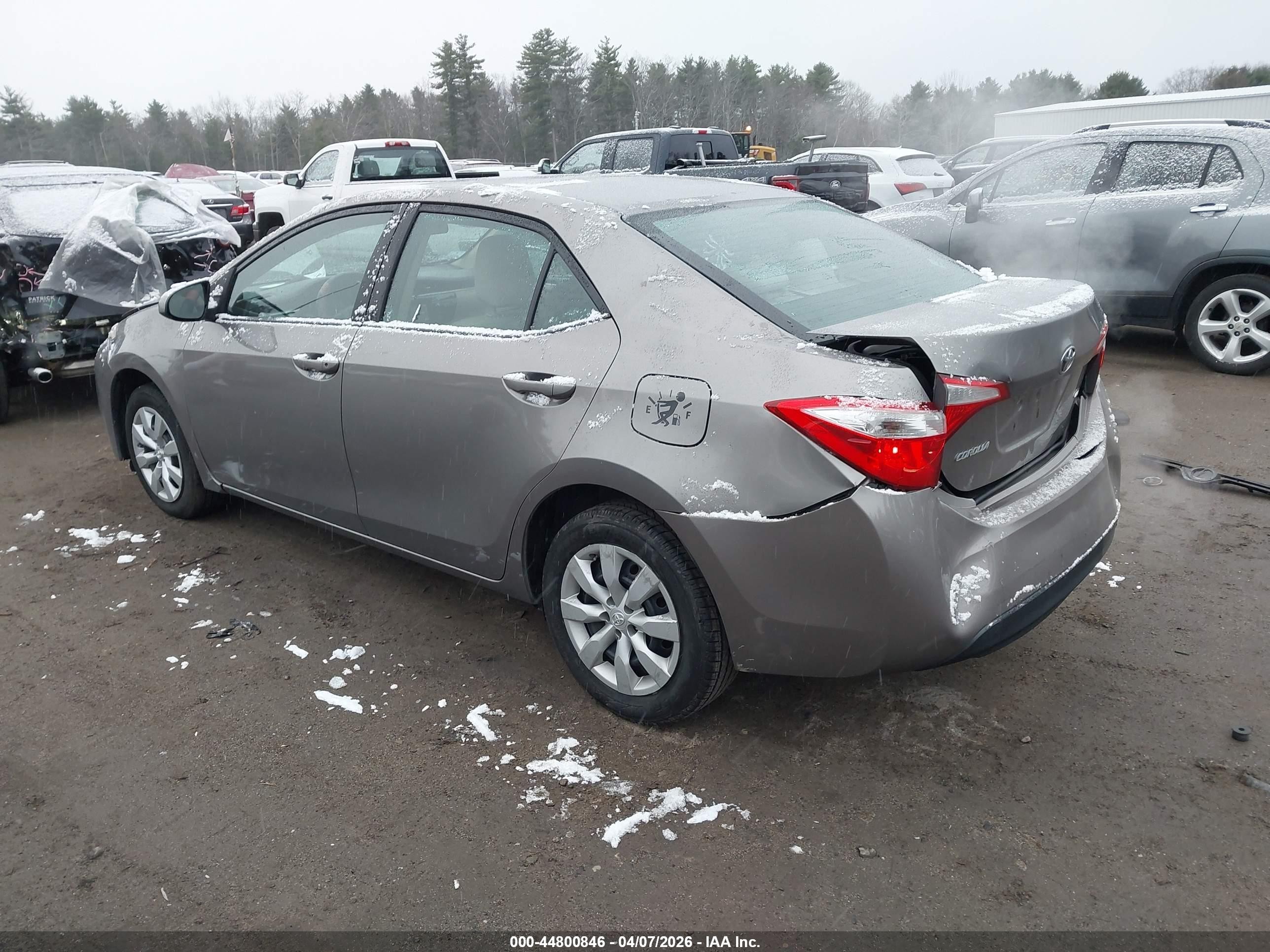 2015 Toyota Corolla Le Gray vin: 2T1BURHE9FC460886