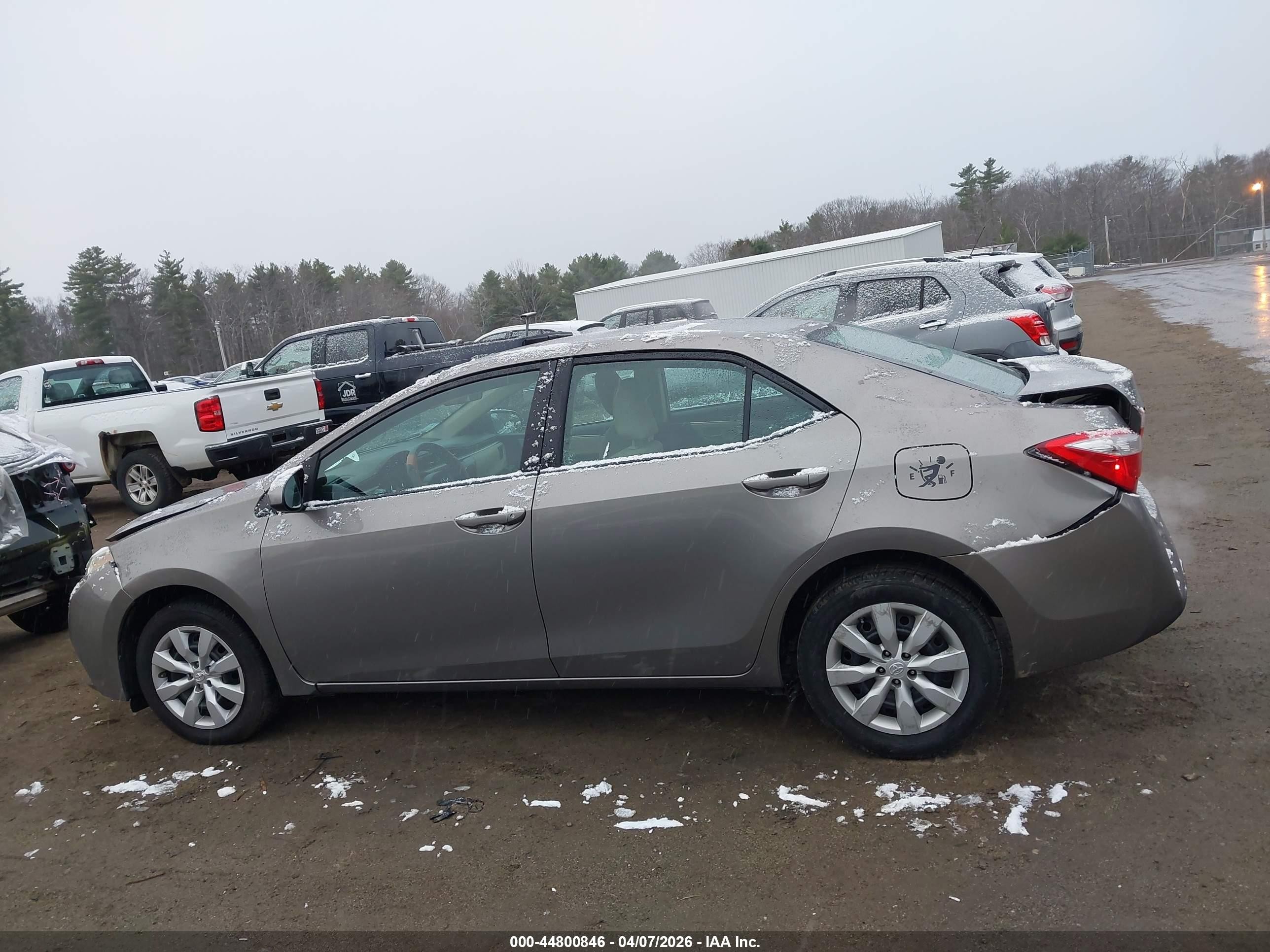 2015 Toyota Corolla Le Gray vin: 2T1BURHE9FC460886