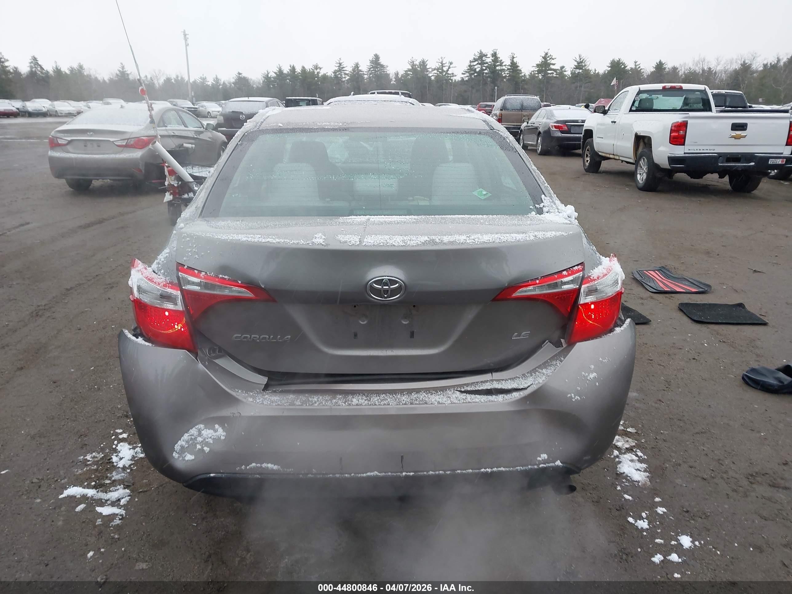 2015 Toyota Corolla Le Gray vin: 2T1BURHE9FC460886