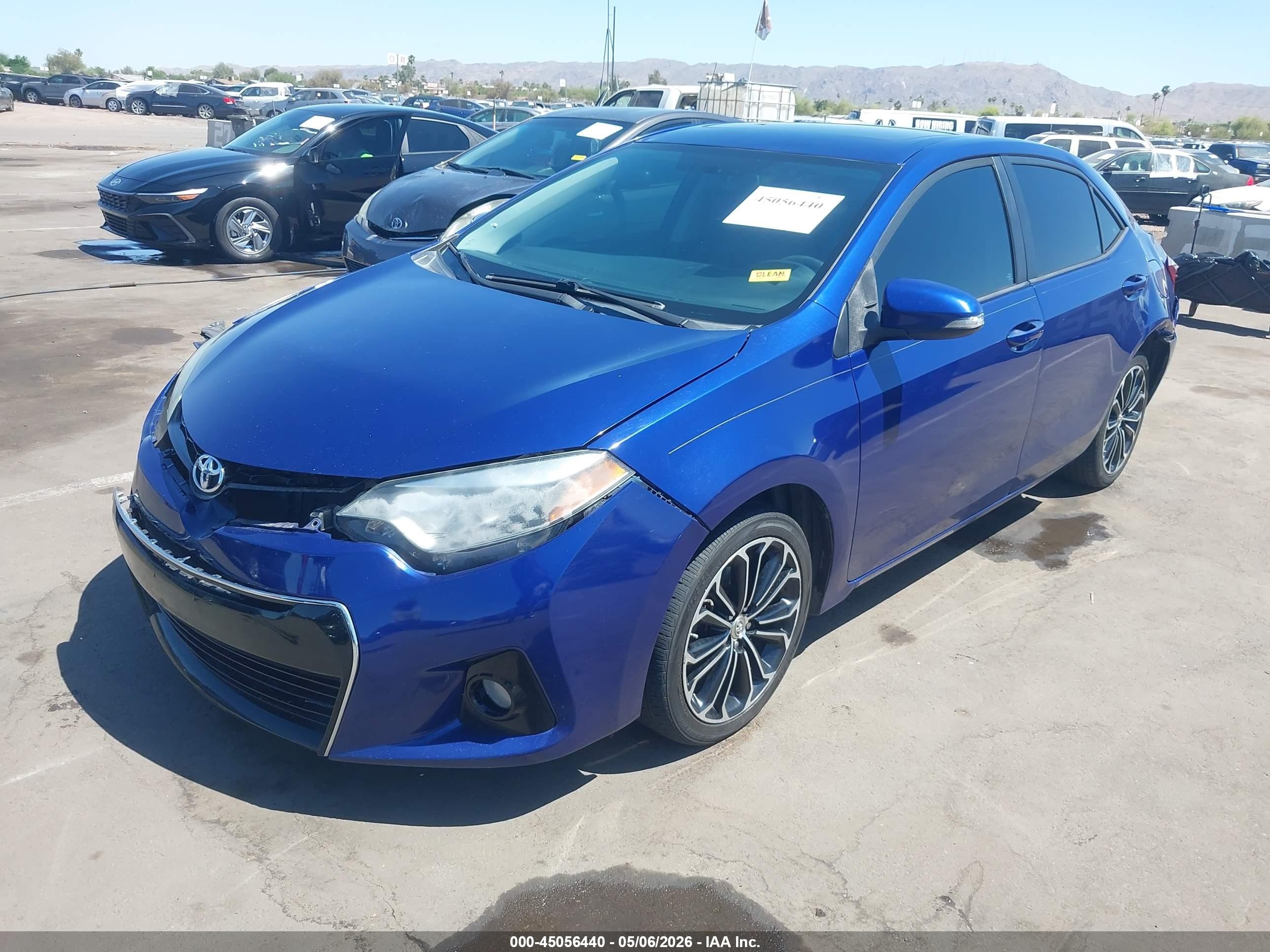 2015 Toyota Corolla S Premium Синий vin: 2T1BURHE9FC466235