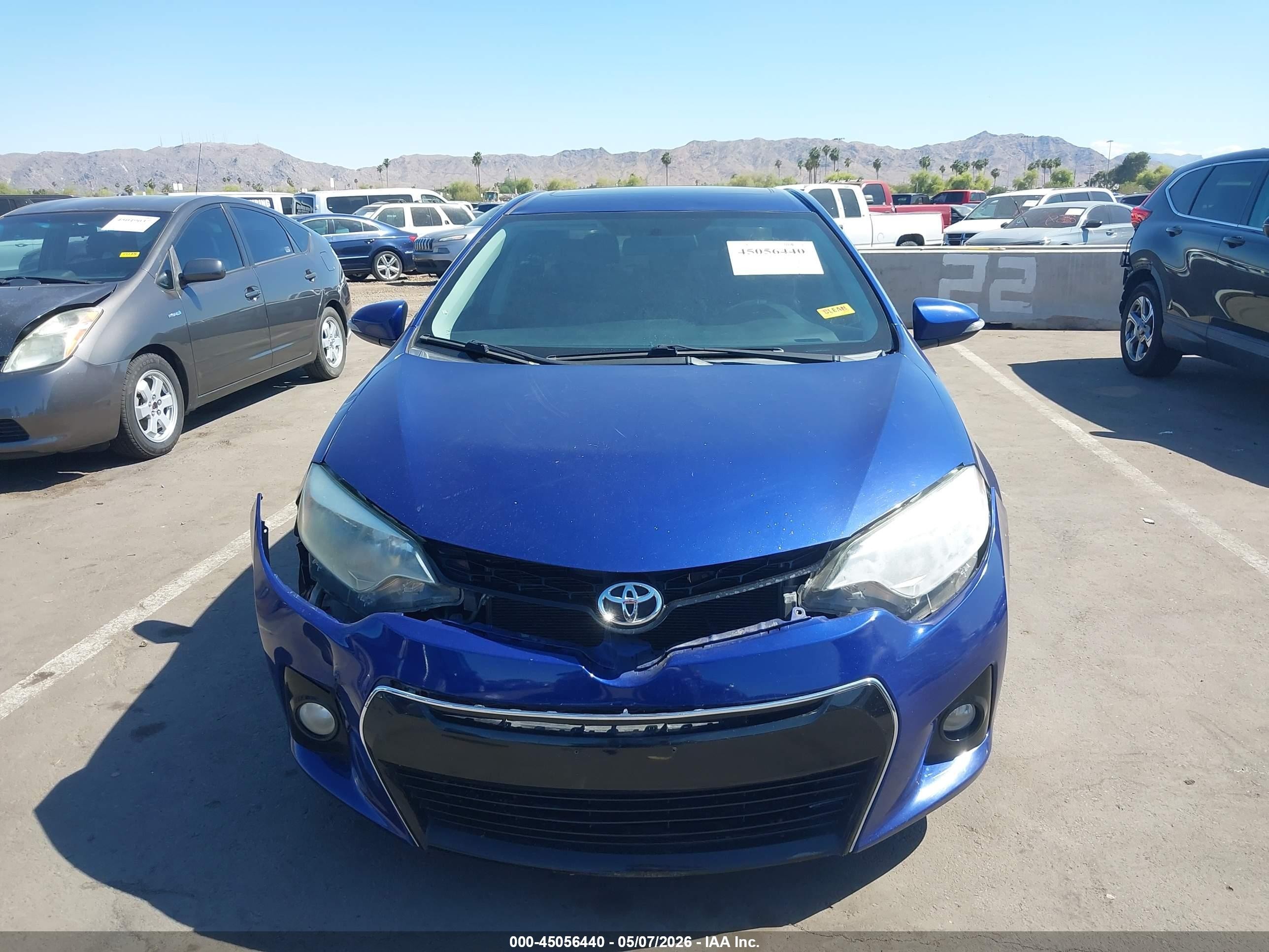 2015 Toyota Corolla S Premium Синий vin: 2T1BURHE9FC466235