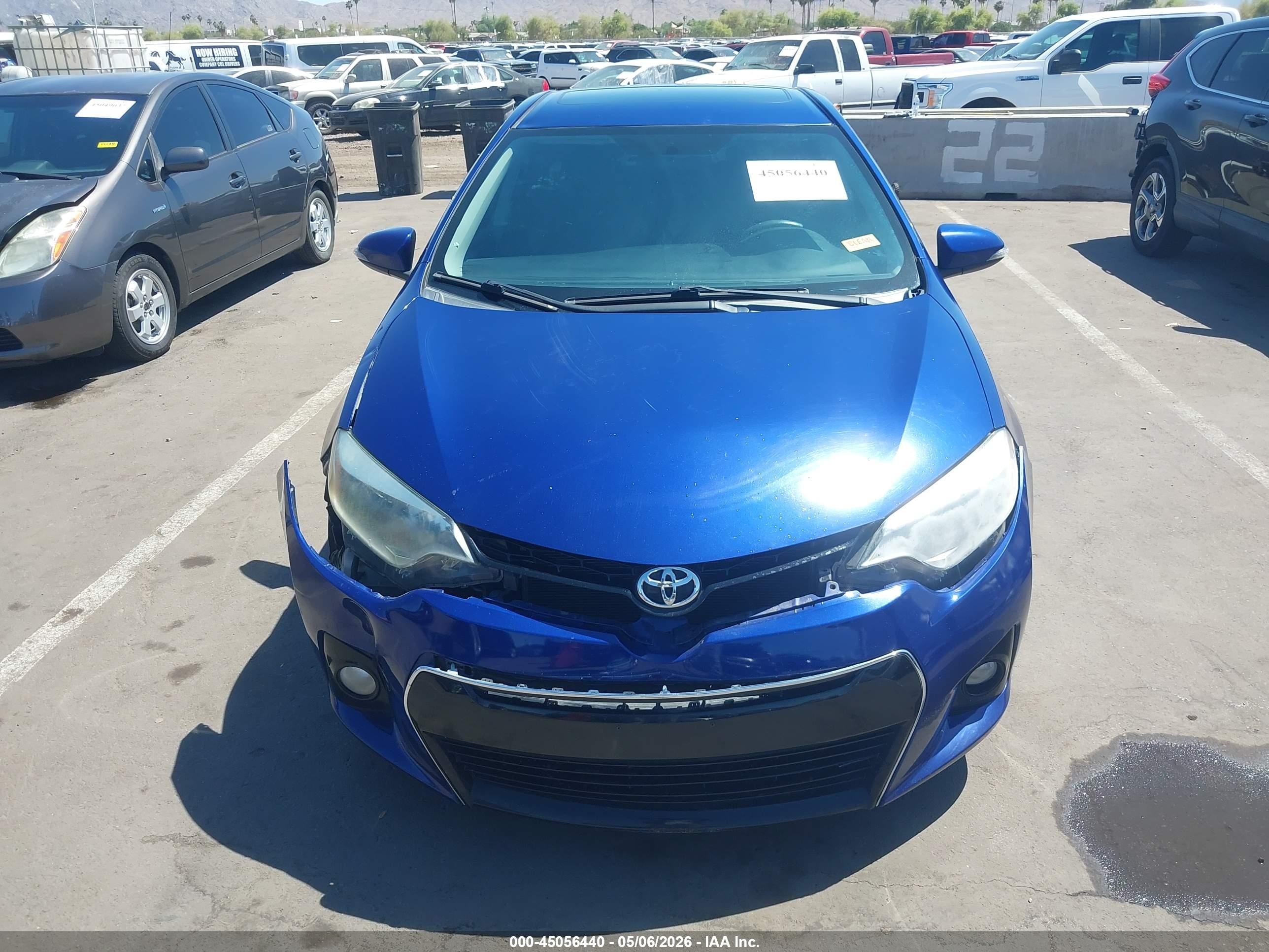 2015 Toyota Corolla S Premium Синий vin: 2T1BURHE9FC466235