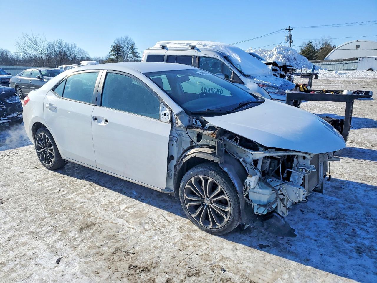 2015 Toyota Corolla L White vin: 2T1BURHE9FC473959
