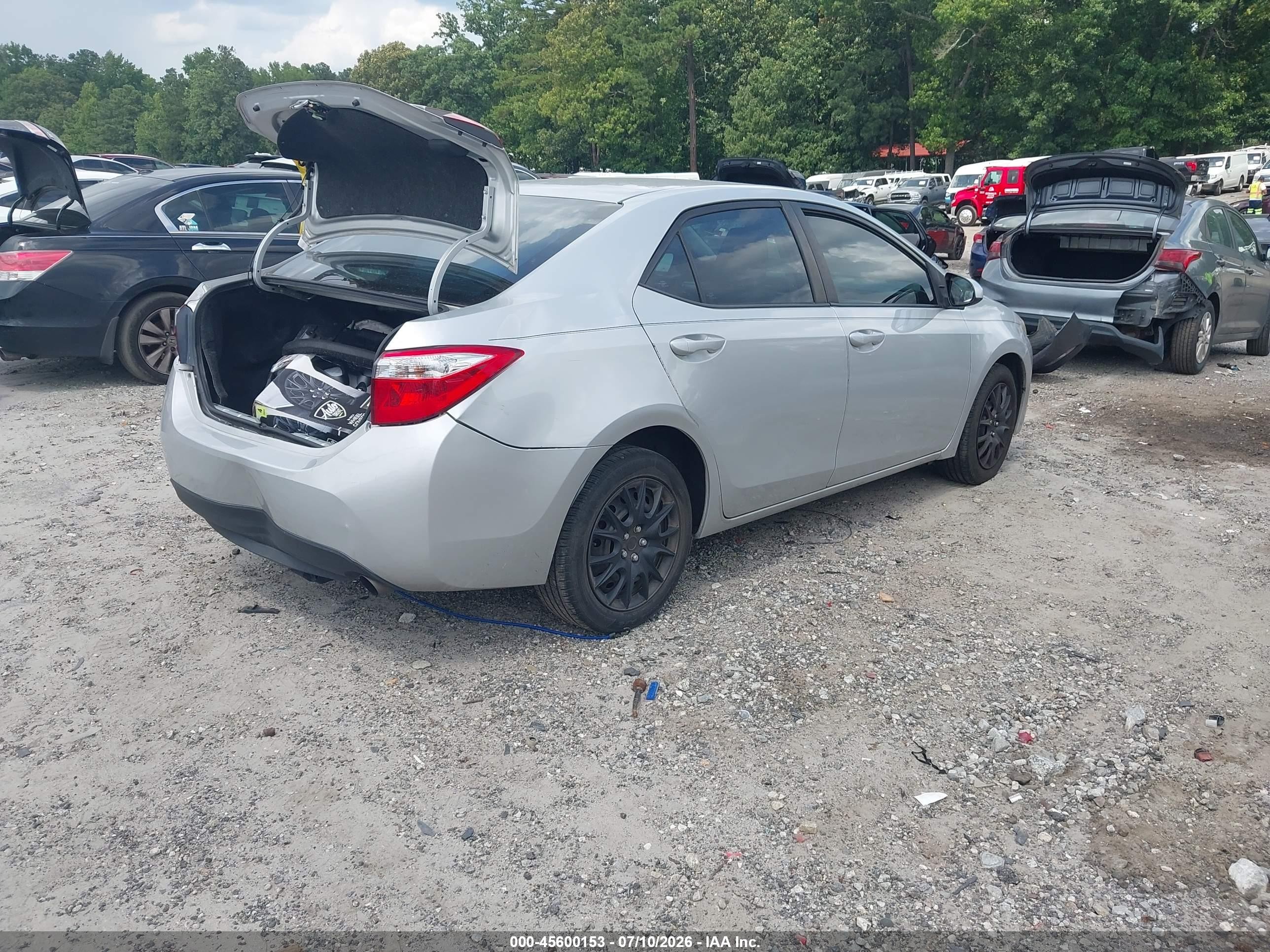 2015 Toyota Corolla Le Silver vin: 2T1BURHE9FC476389