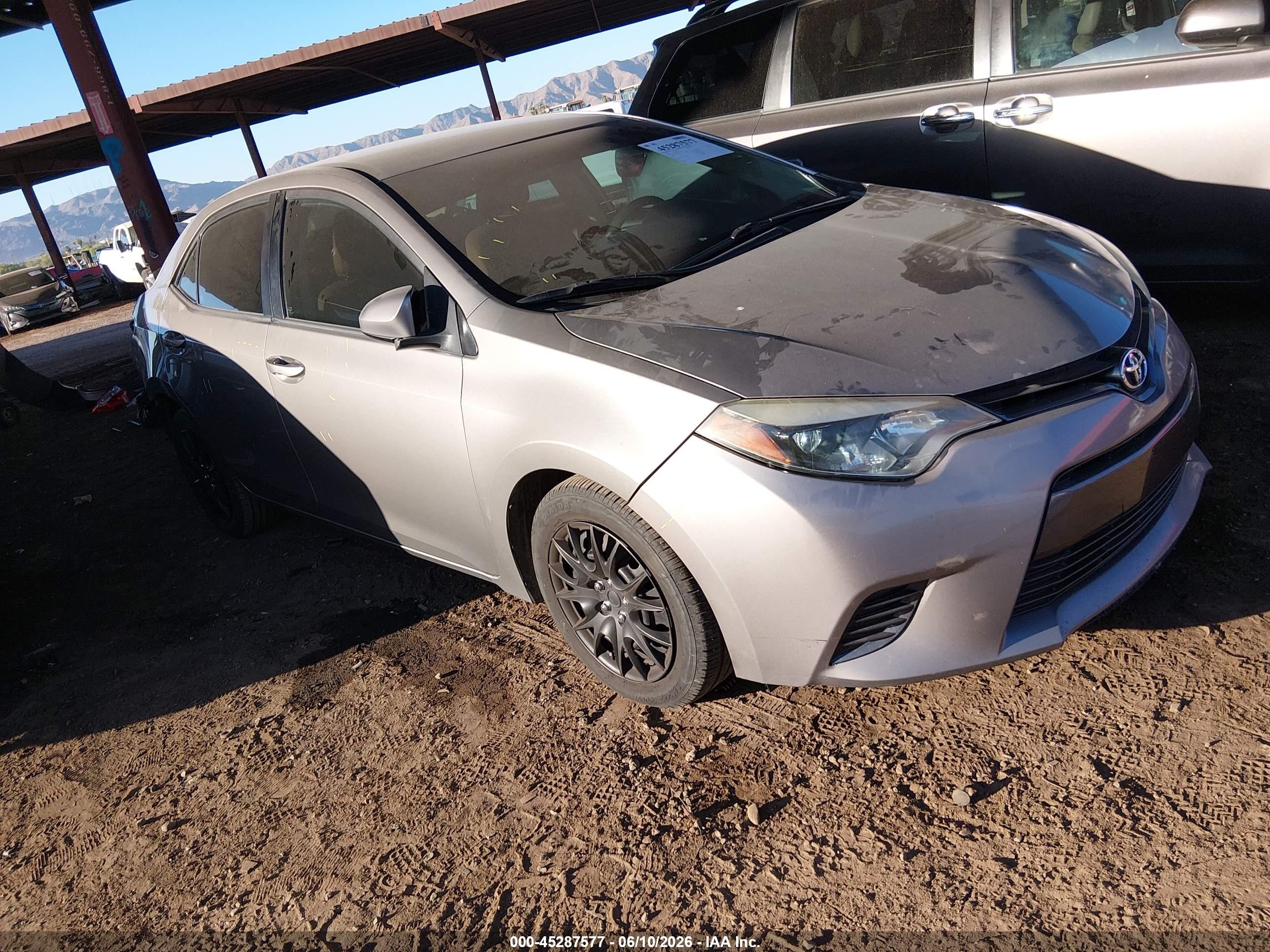 2016 Toyota Corolla Le Gray vin: 2T1BURHE9GC538861