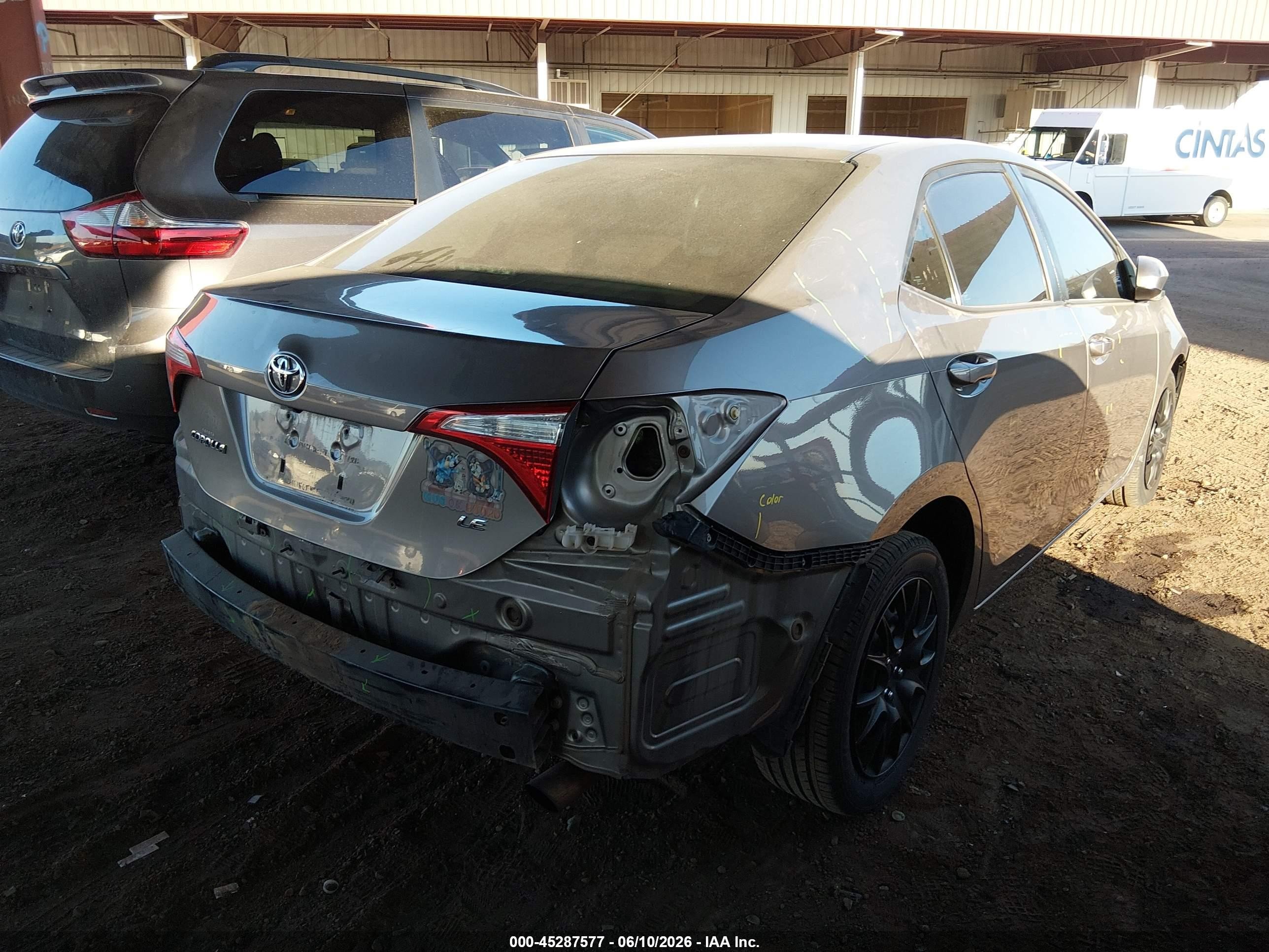 2016 Toyota Corolla Le Gray vin: 2T1BURHE9GC538861