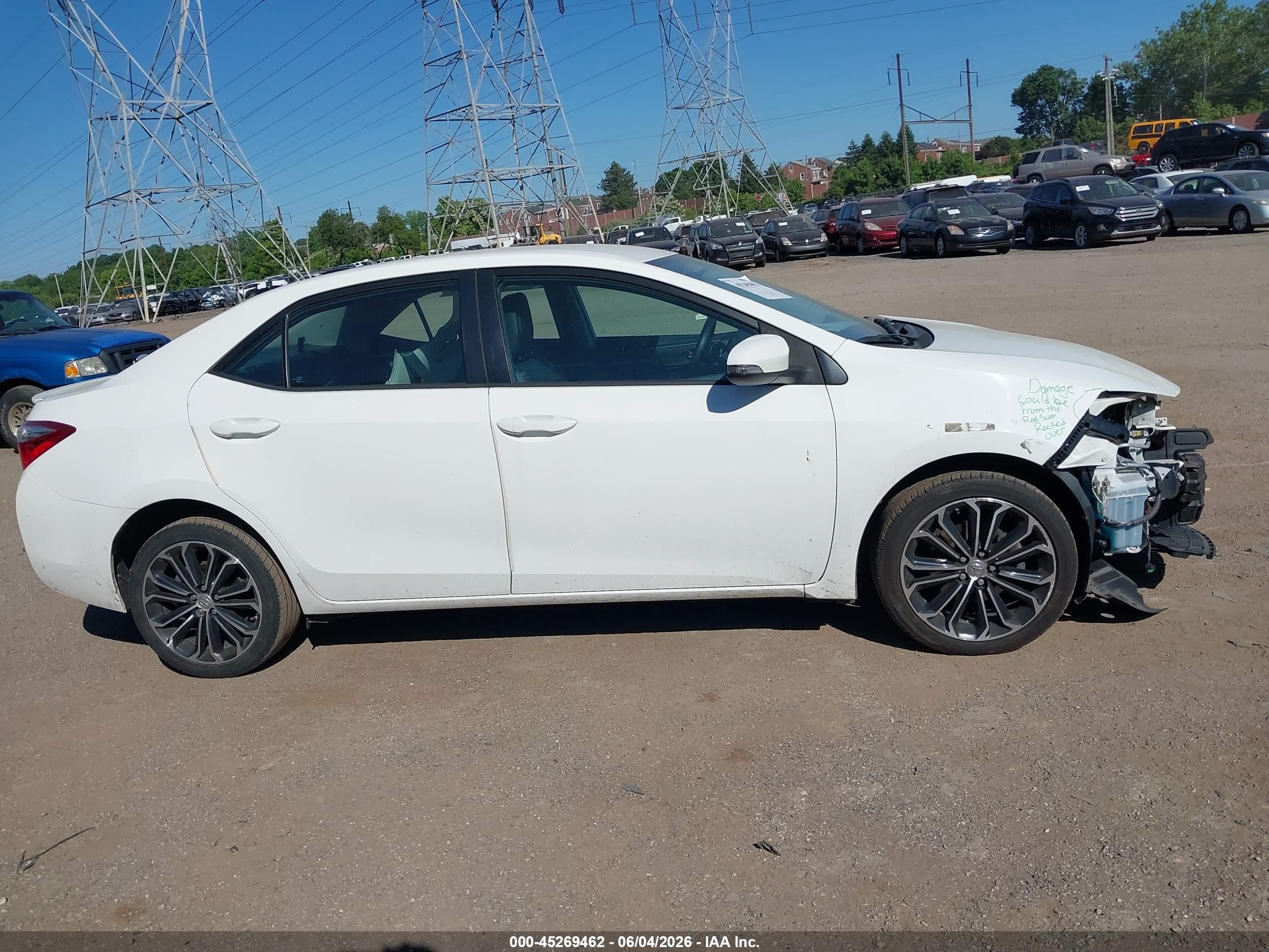 2016 Toyota Corolla S Plus Белый vin: 2T1BURHE9GC651550