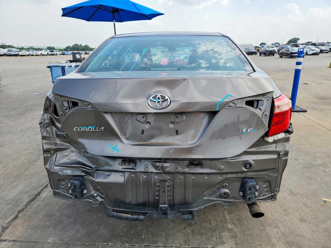 2017 Toyota Corolla Le Серый vin: 2T1BURHE9HC829958