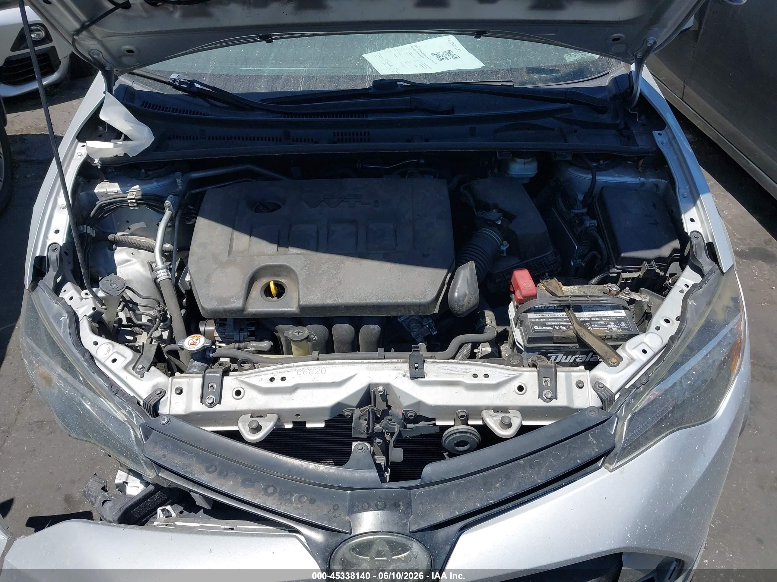 2019 Toyota Corolla Le Silver vin: 2T1BURHE9KC158637