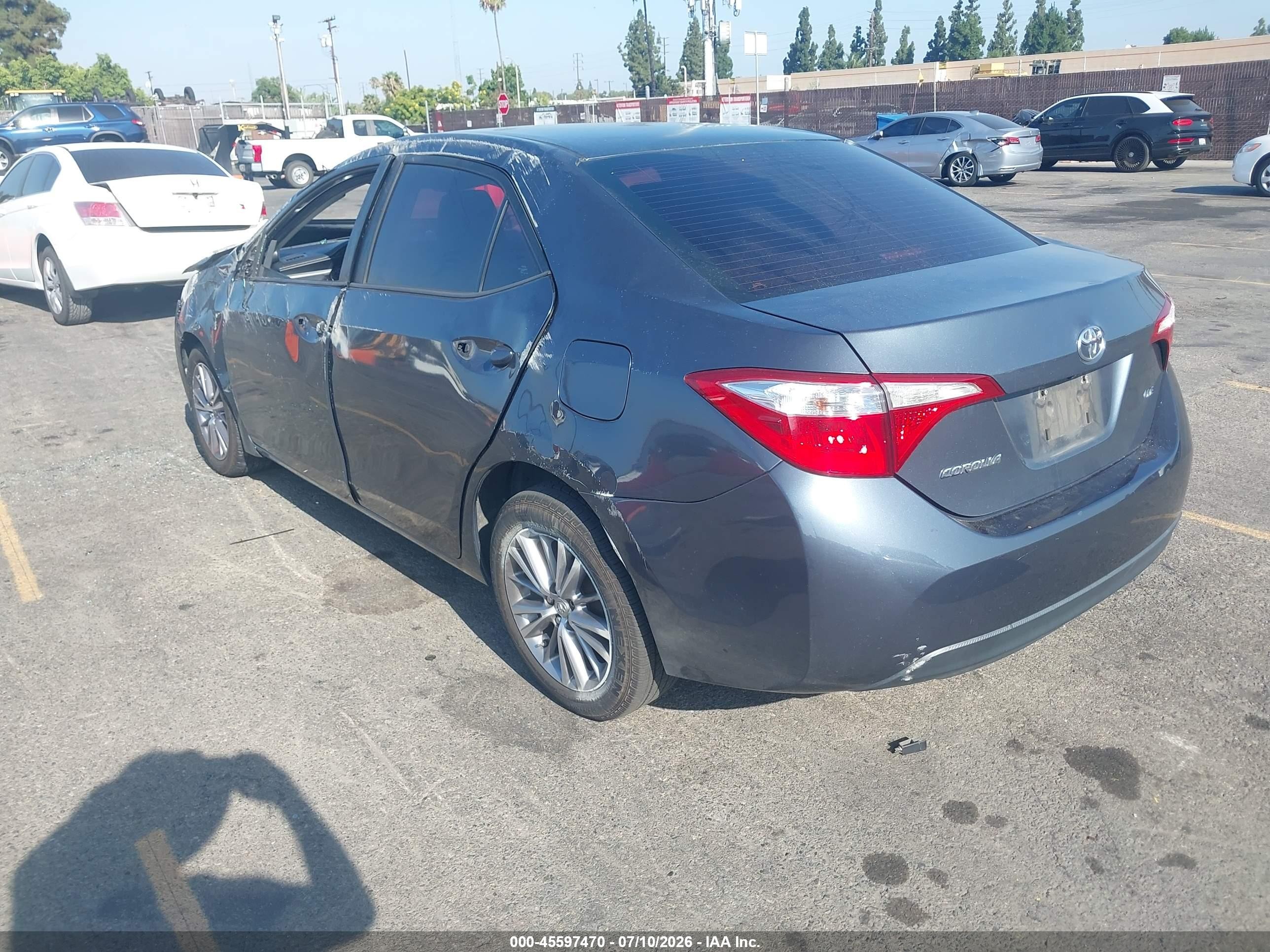 2014 Toyota Corolla Le Premium Blue vin: 2T1BURHEXEC012087